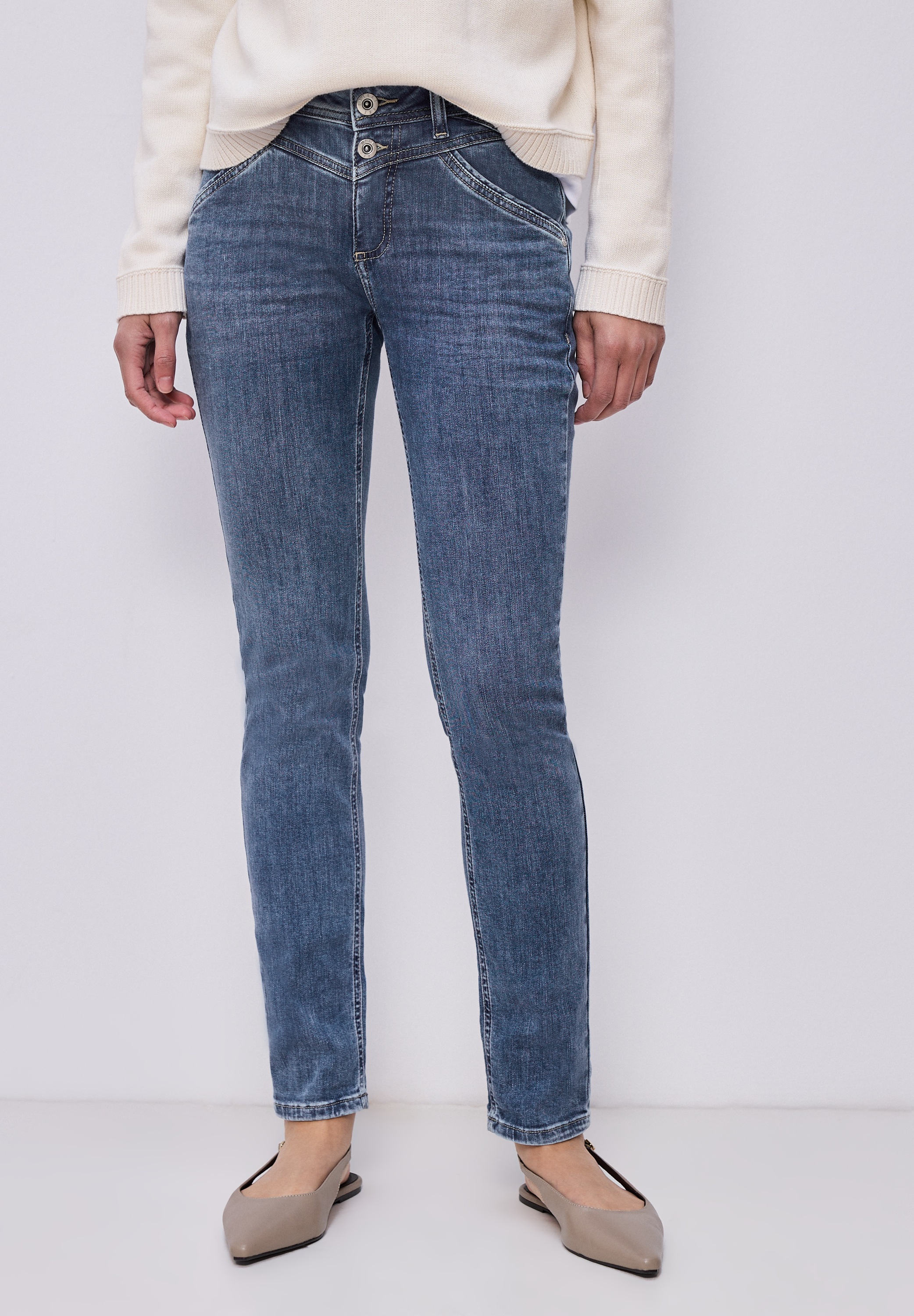 STREET ONE Comfort-fit-Jeans Middle Waist günstig online kaufen