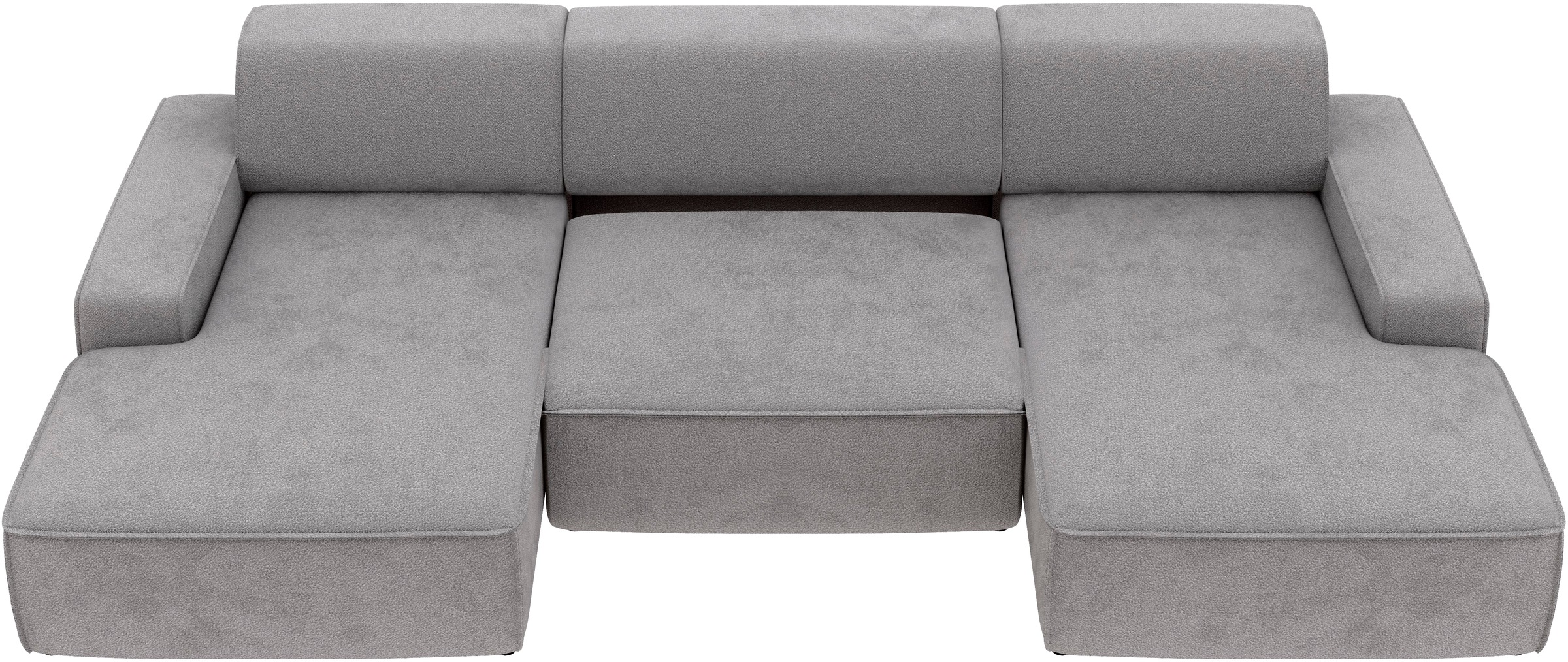 TRENDMANUFAKTUR Wohnlandschaft »Graz, wahlweise mit Sitzvorschub und Bettkasten, U-Form, Breite 329 cm«, in Cord-, haustierfreundlichem LEO Struktur- oder LUMOS-3D-Bezug