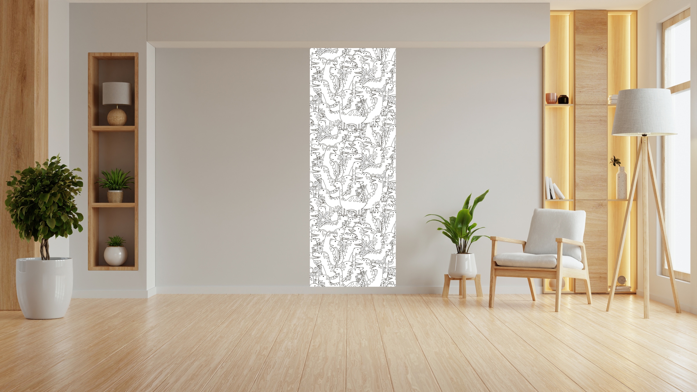 queence Wandsticker »Dinosaurier«, (1 St.), DIY-Wandsticker zum Bemalen