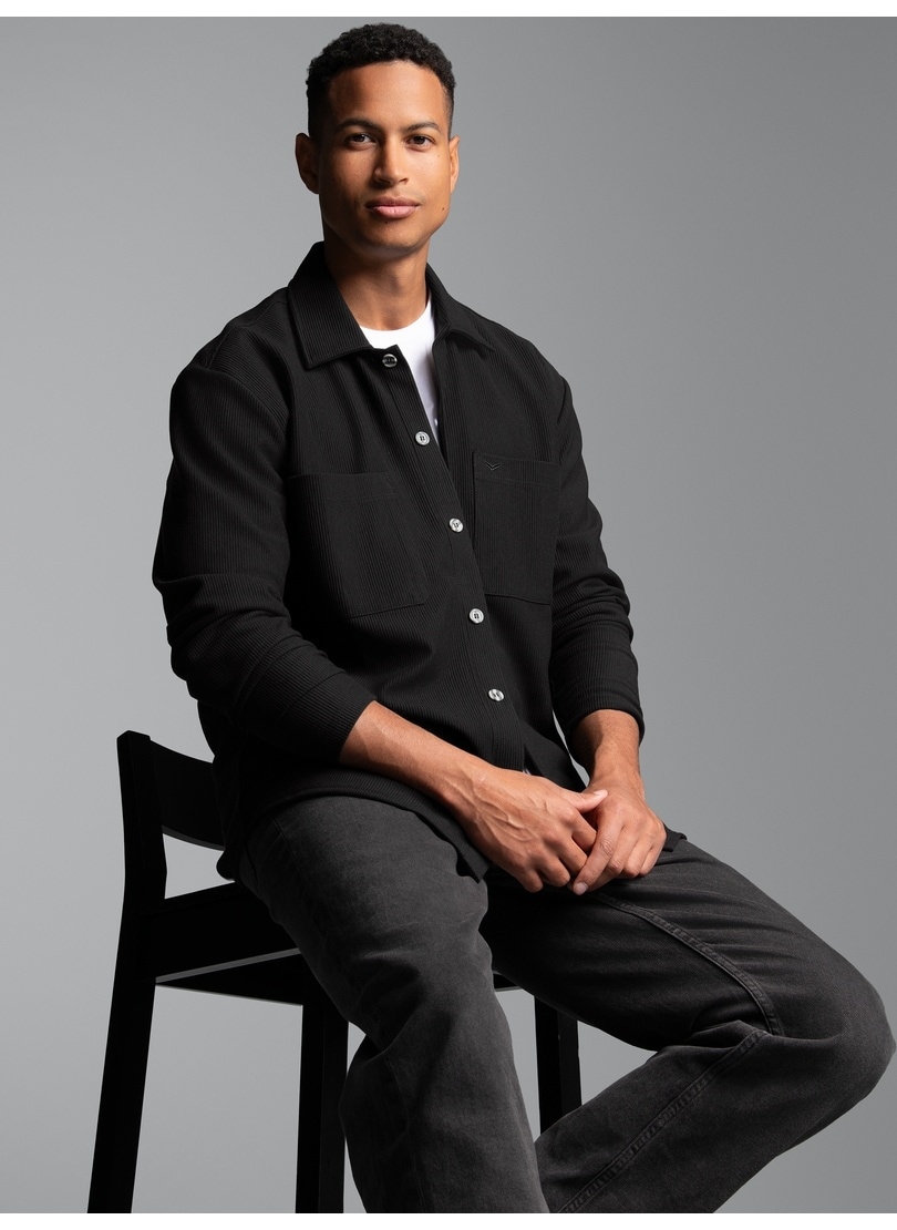 Trigema Blusenshirt "TRIGEMA Hemdjacke/Overshirt" 1 Stk. tlg. günstig online kaufen