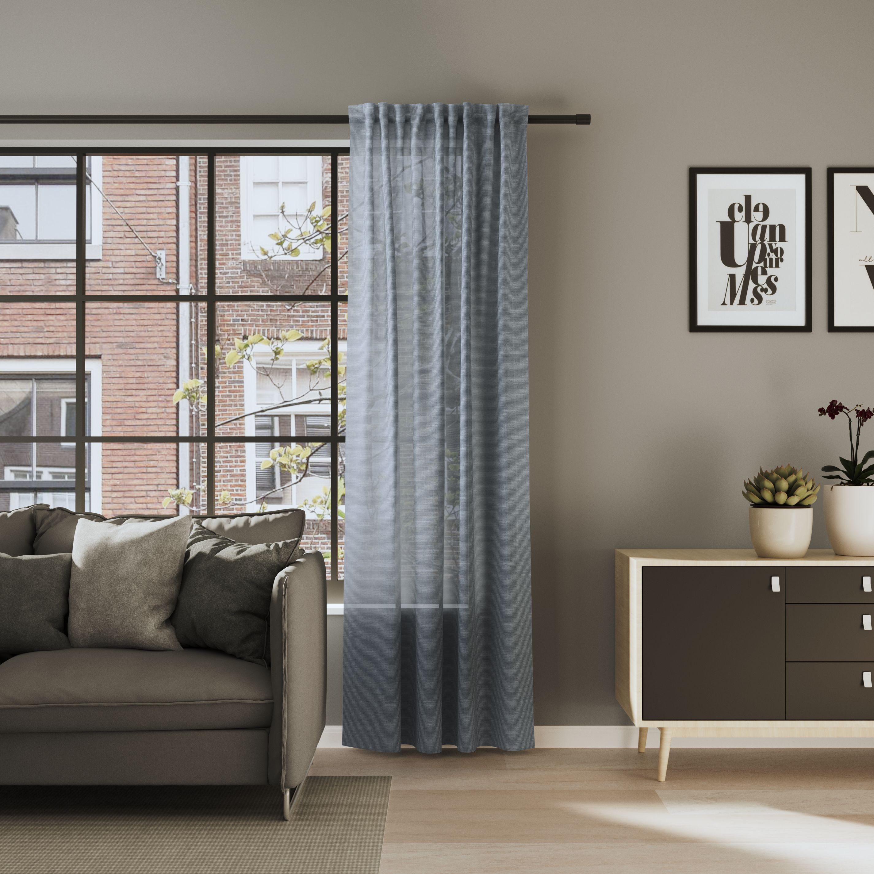 Thumbnail - Neutex for you Vorhang "ALLEY-ECO" Multifunktionsband 1 Stk. tlg. Halbtransparentes Streifendesign