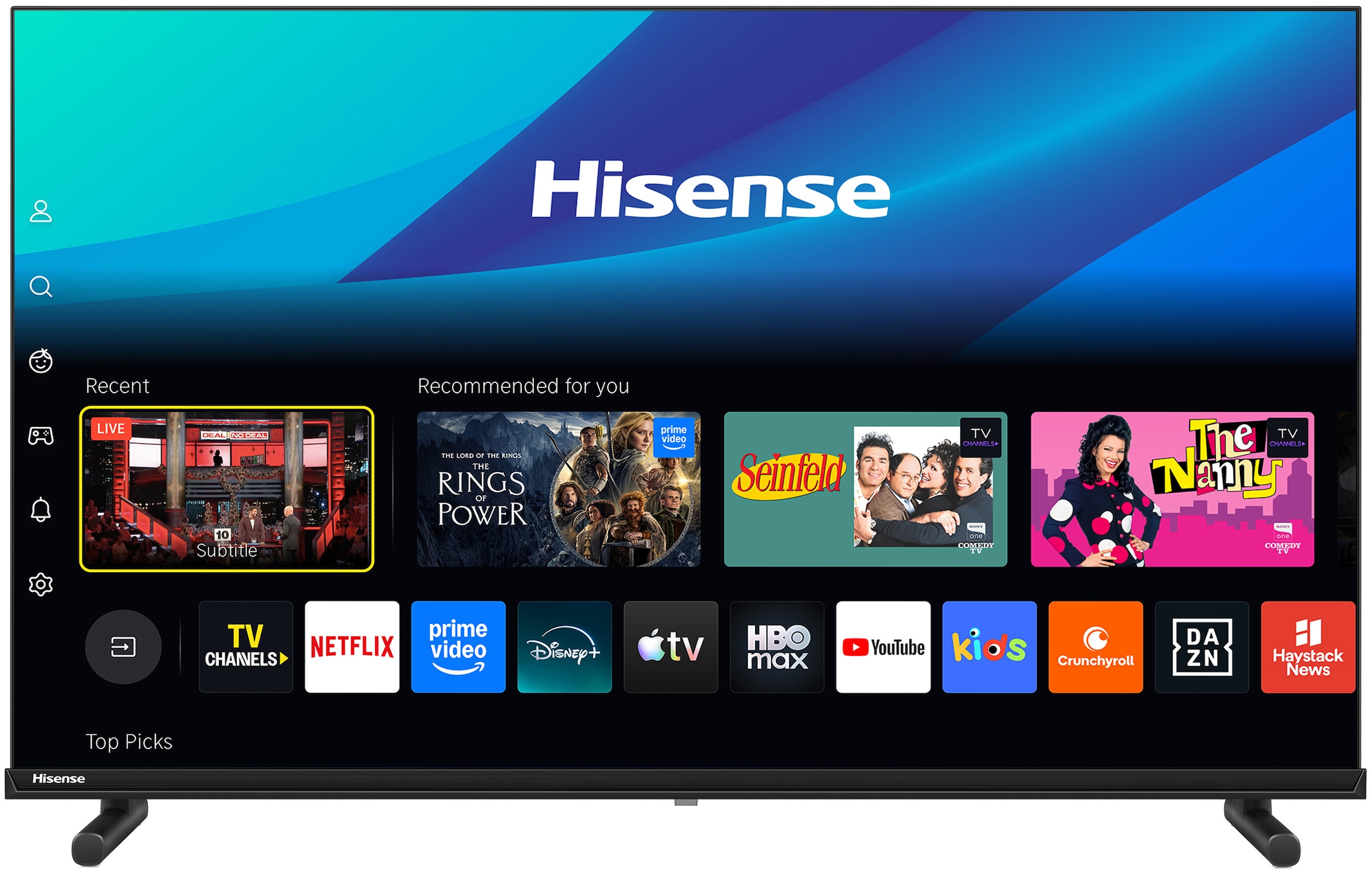 Hisense QLED-Fernseher »32A5DS« 80 cm/32 ″ Full HD Smart-TV