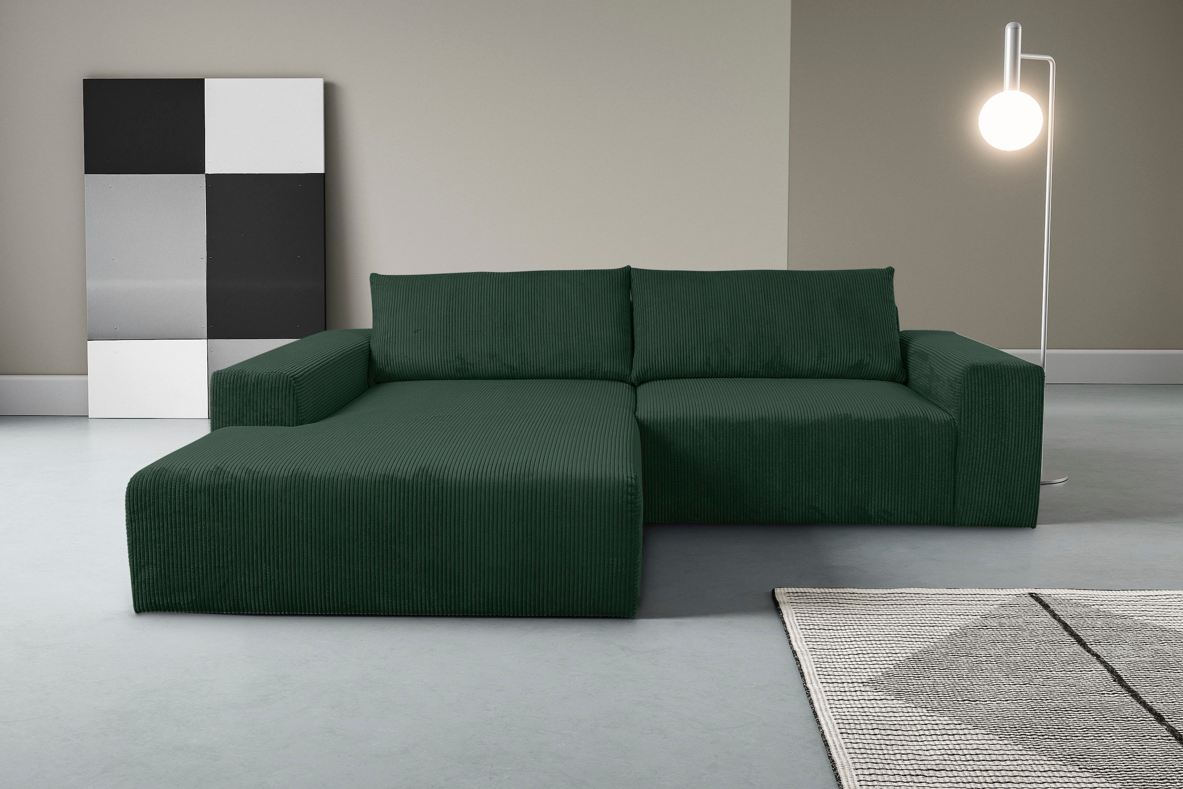 WERK2 Ecksofa "Rio, elegant & bequem, Breite 262 cm, L-Form" Puristisches D günstig online kaufen