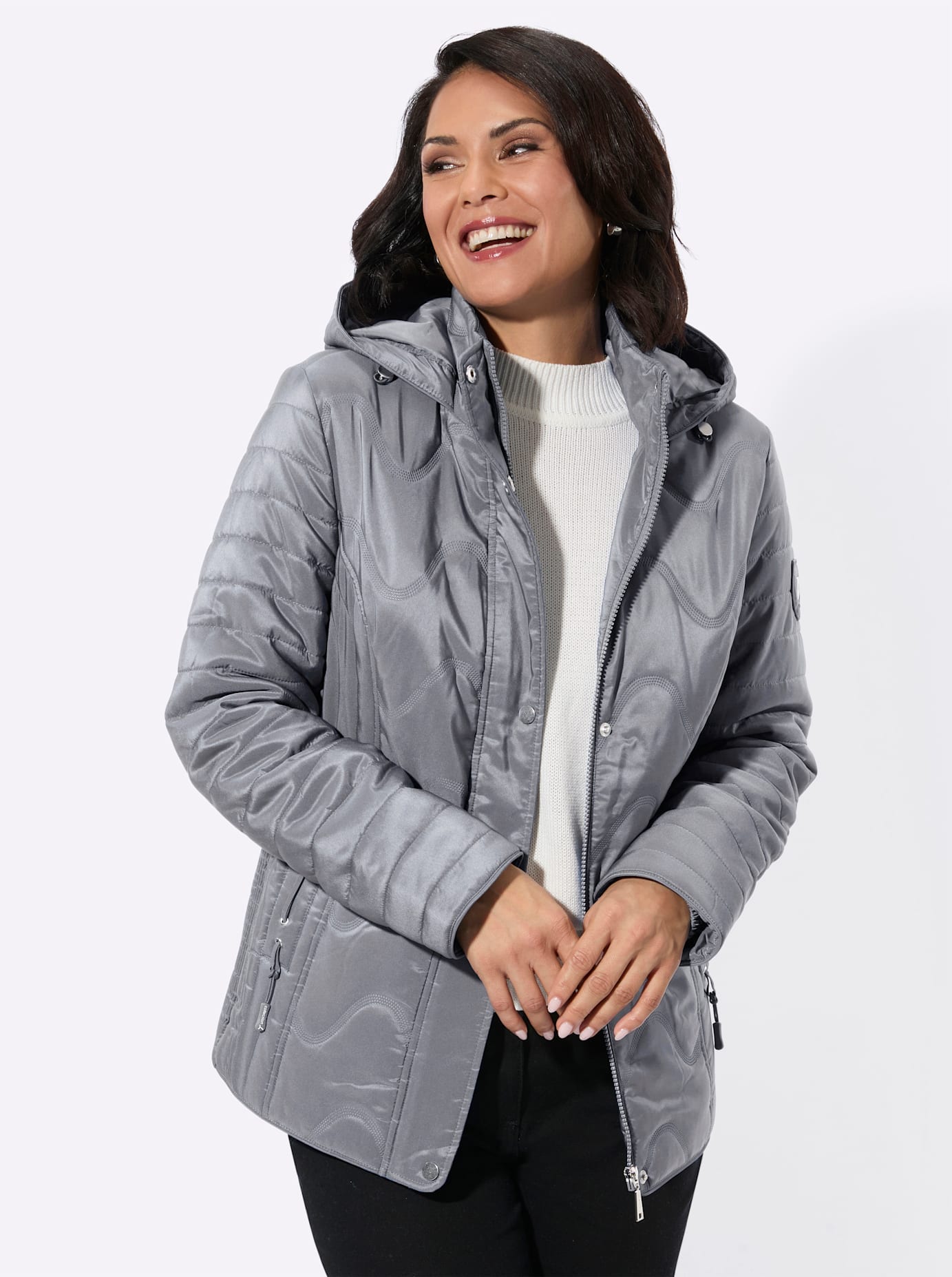 Casual Looks Steppjacke mit Kapuze