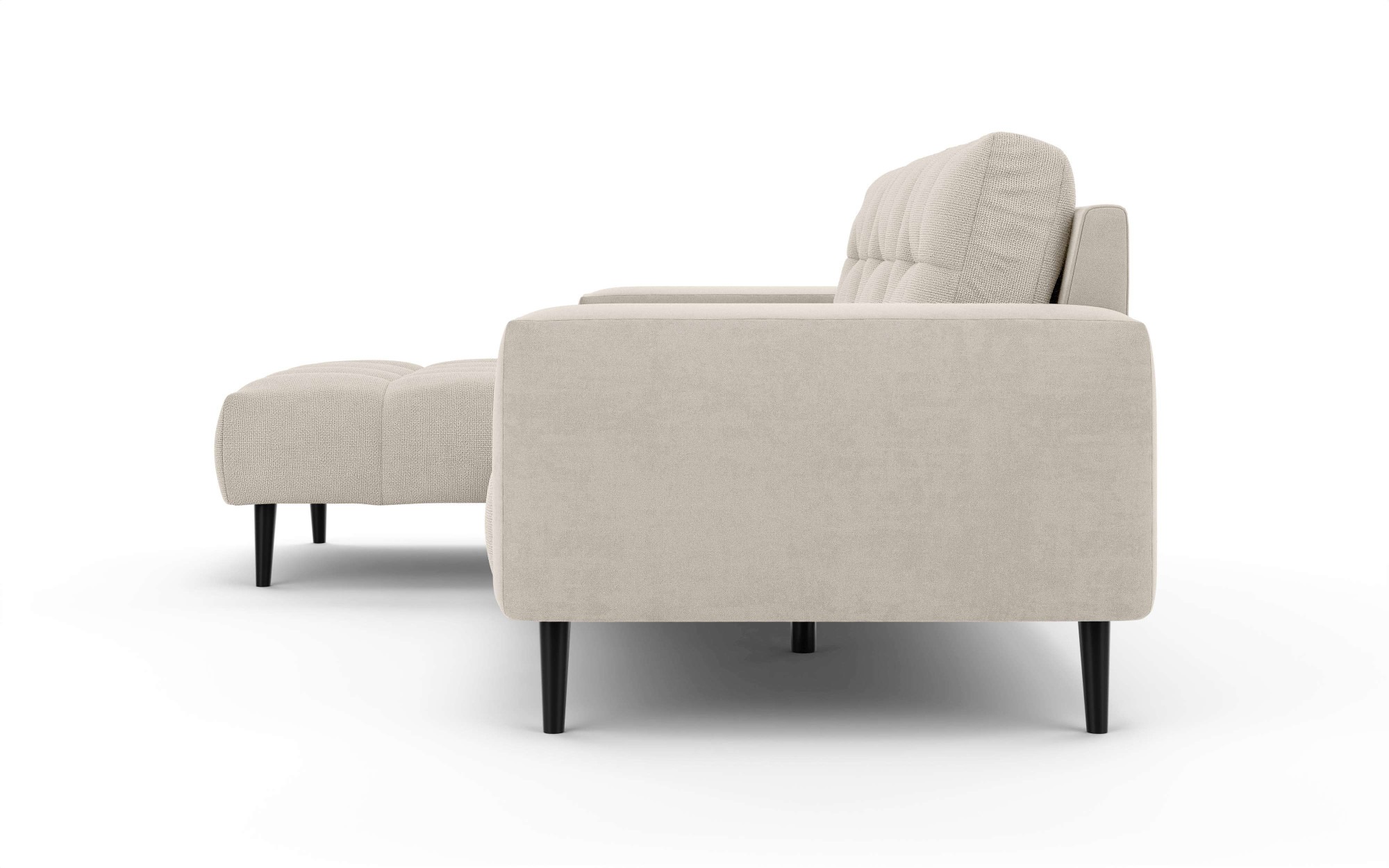 INOSIGN Ecksofa »SERINE mit Recamiere rechts/links bestellbar, Maße B/H/T 253/91/161 cm«, L-Form mit Wellenunterfederung, 3 Rückenkissen, ohne Bettfunktion