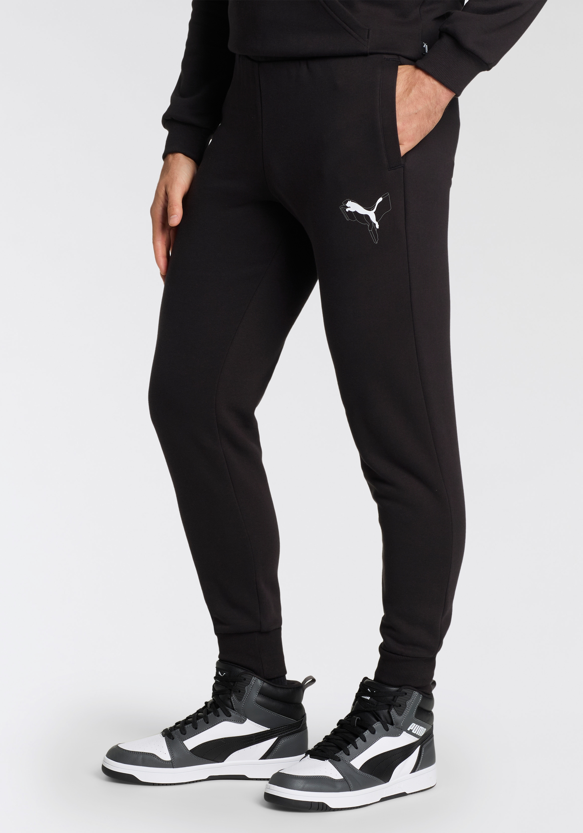 PUMA Jogginghose "ESS+ LOGO LAB CAT SWEATPANTS FL CL", Jogginghose günstig online kaufen