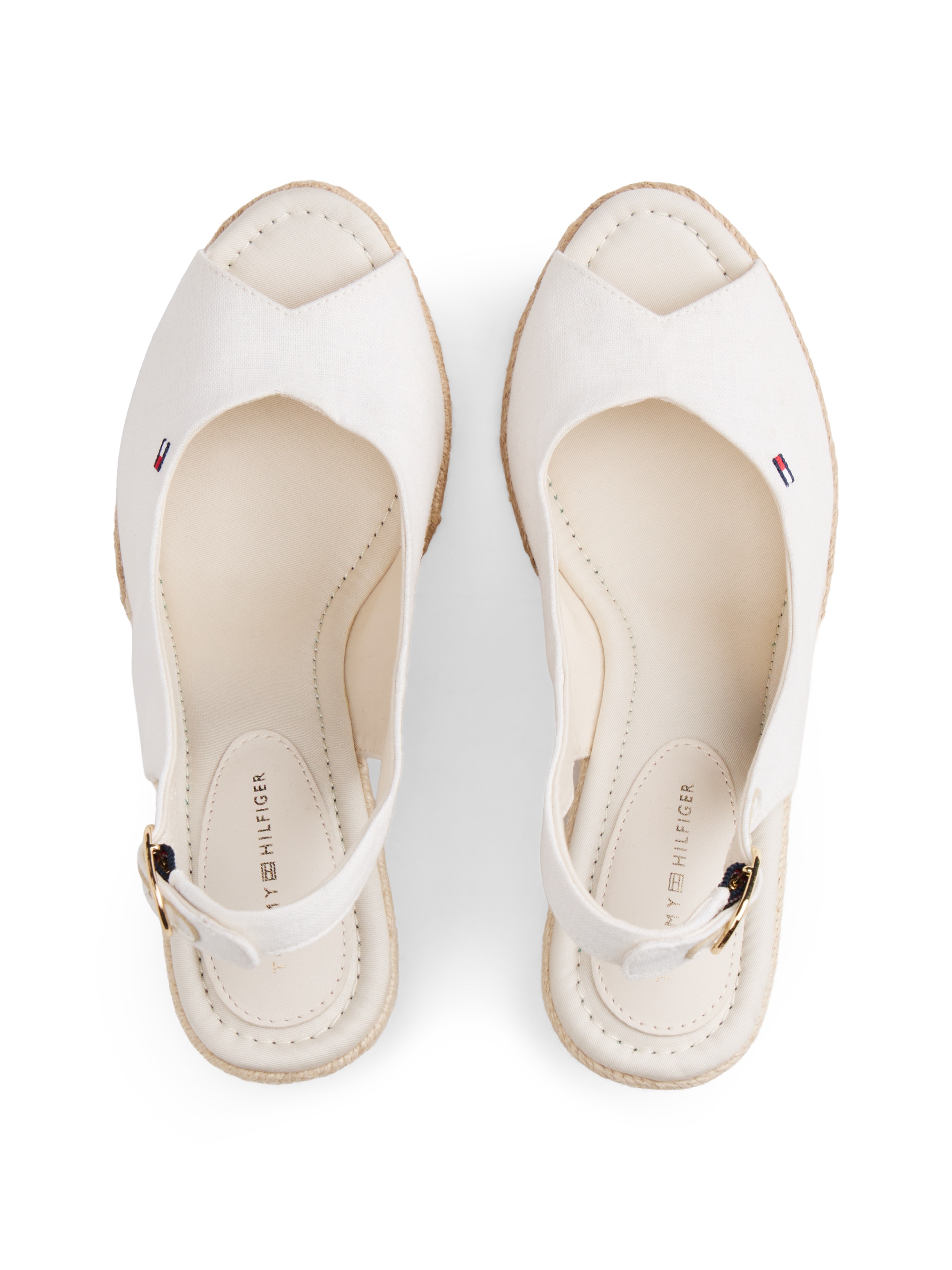 Tommy Hilfiger High-Heel-Sandalette »FLAG HIGH WEDGE ESPAD SLINGBACK«  Keilsandalette, Sommerschuh mit verstellbarer Schnalle