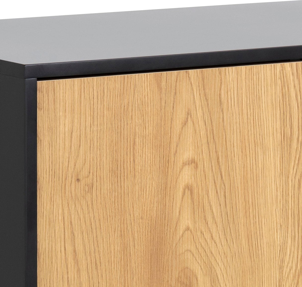 ACTONA GROUP Sideboard, (1), schwarze Kontrastrahmen, 1 Tür und 3 Schubladen, Breite 120 cm