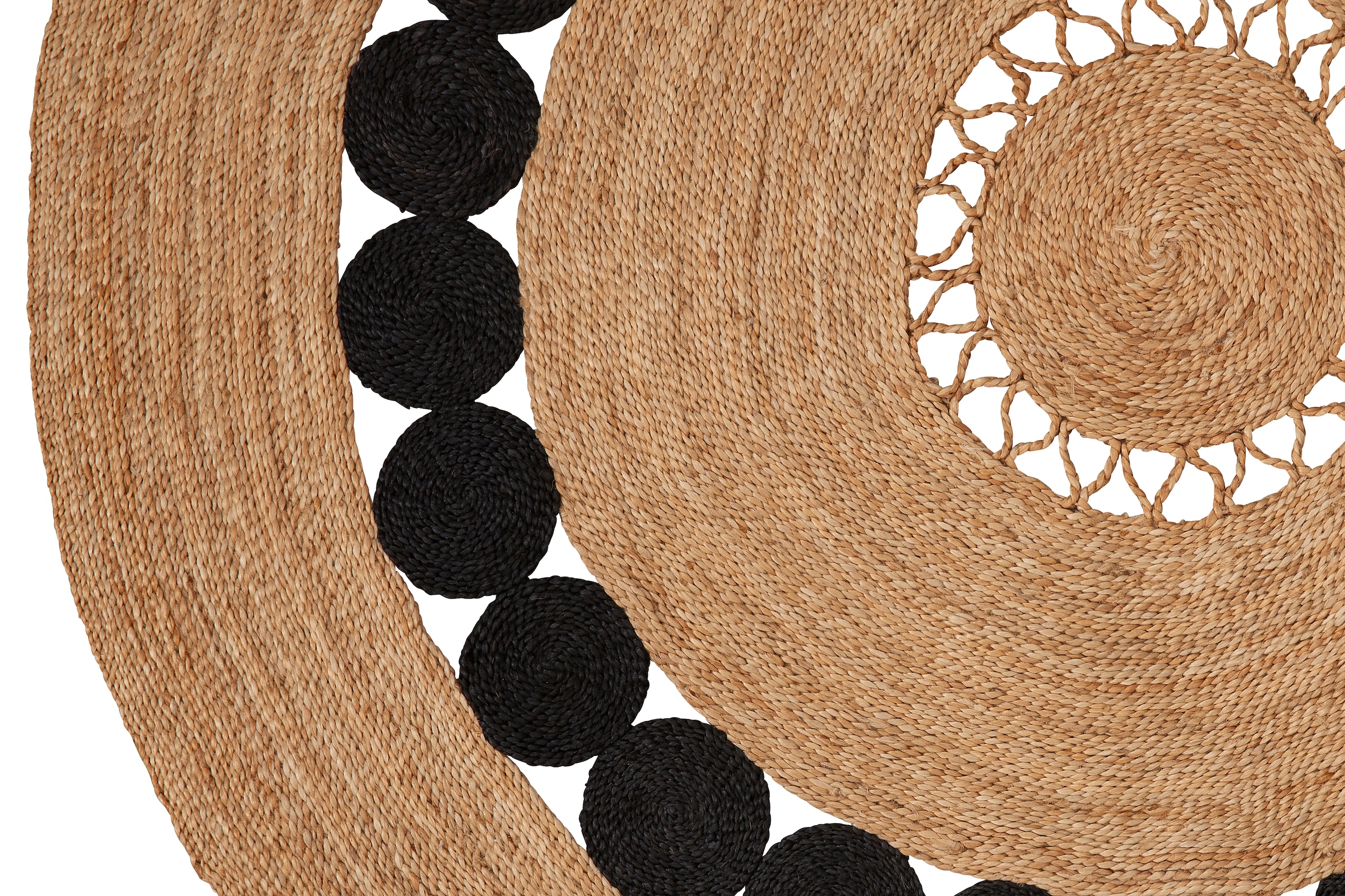 my home Teppich »Naturala, Jute-Teppich, handgefertigt«, rund, 5 mm Höhe, reines Naturprodukt, Jute, Boho, Wendeteppich, Wohnzimmer, Esszimmer