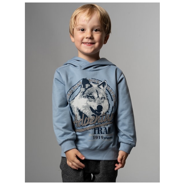 BAUR mit Sweatshirt Hoodie bestellen Wolf-Print« großem online »TRIGEMA Trigema |