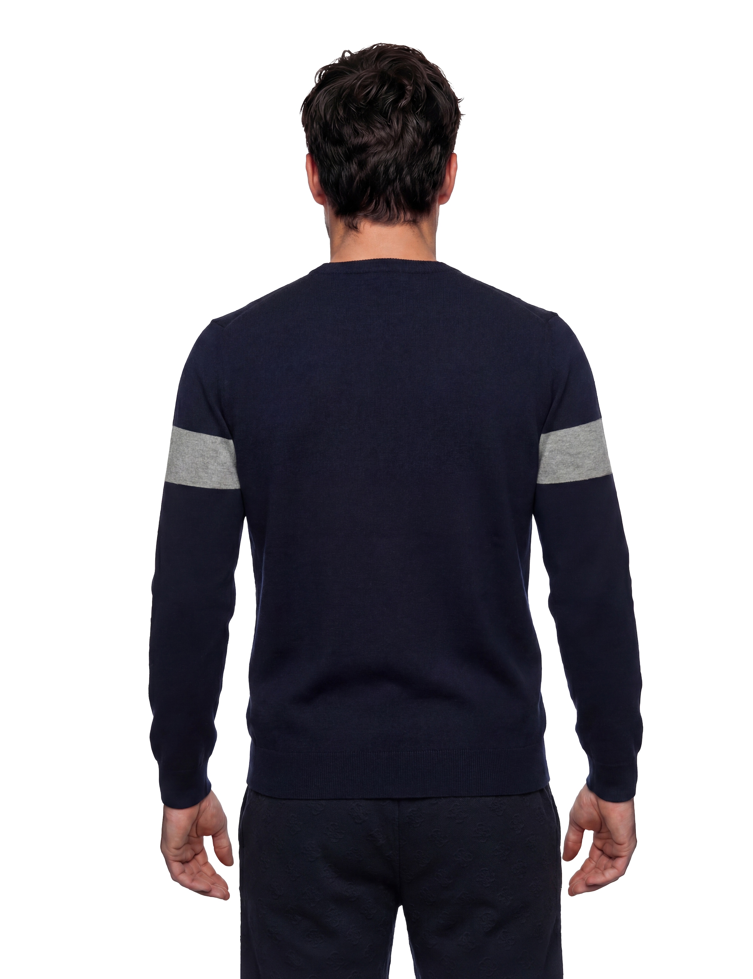 Guess Strickpullover mit Seide und Wolle, Regular Fit, Jacquard-Logo