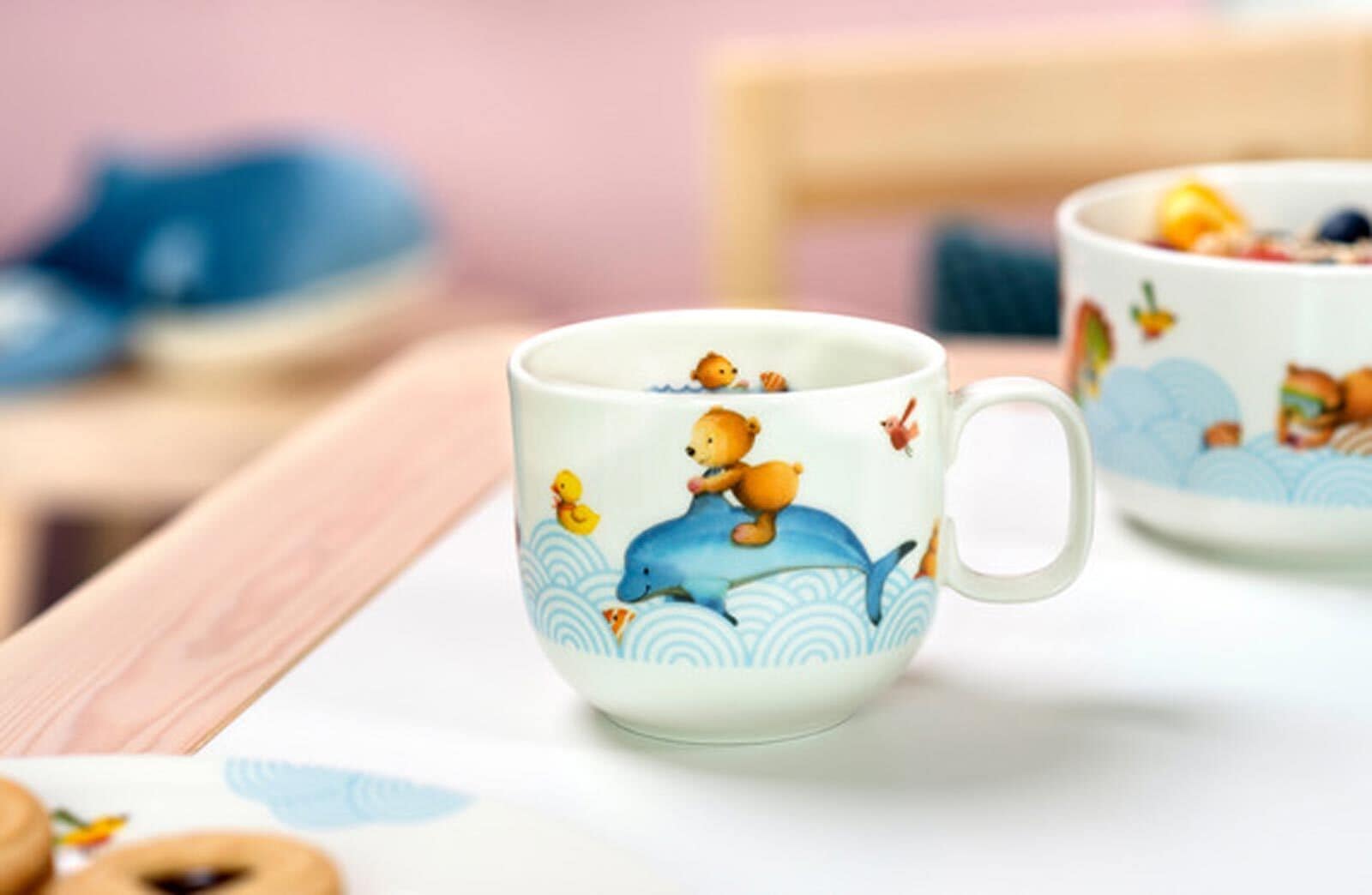 Villeroy & Boch Kindergeschirr-Set »Kindergeschirr Happy as a Bear 3er Set bunt« Spülmaschinenfest, Mikrowellensicher