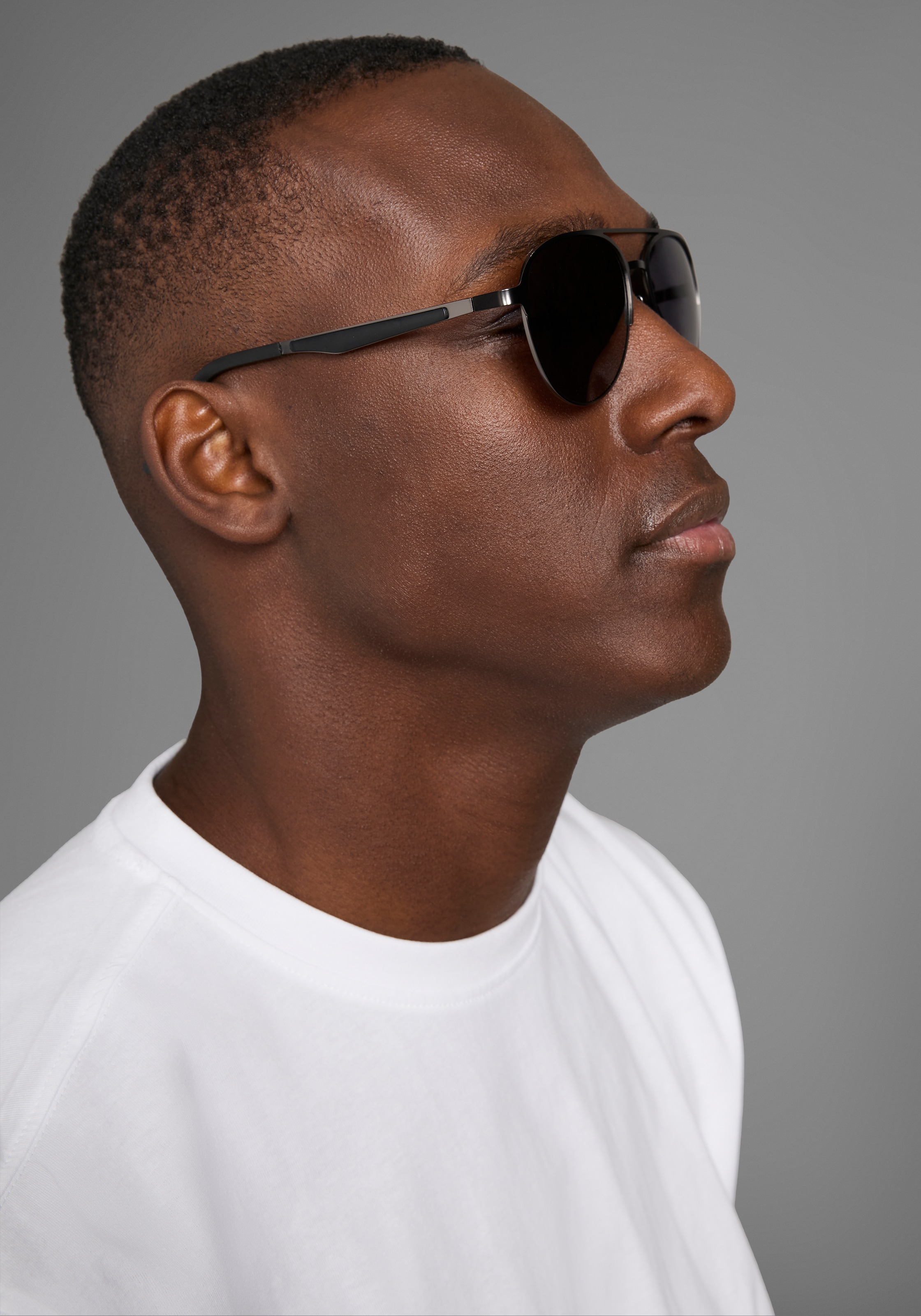 DELMAO Sonnenbrille, im neuen Piloten-Look mit matt-grauem Rahmen - NEW