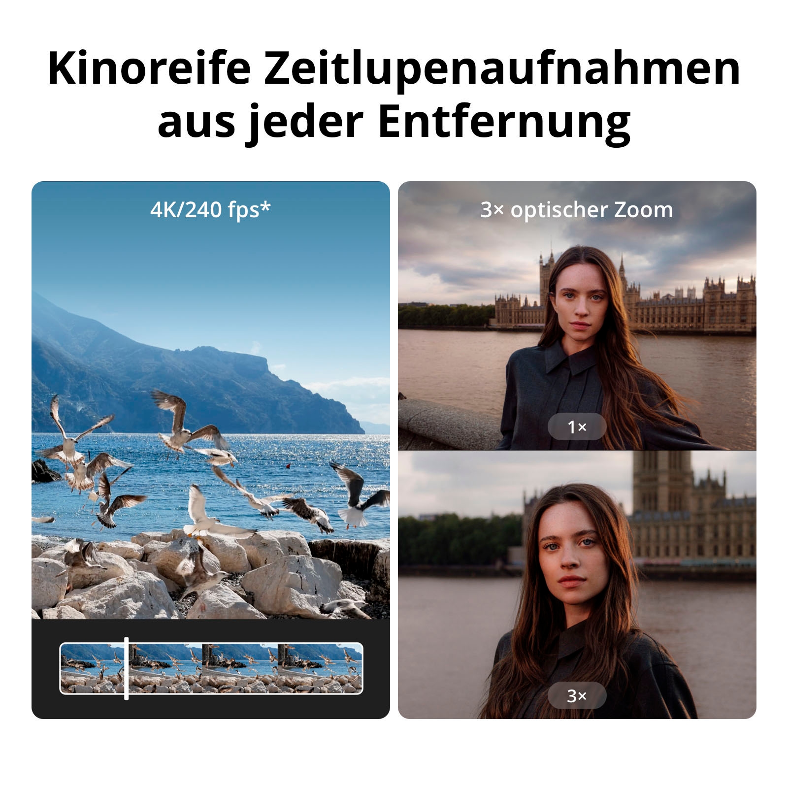 DJI Kompaktkamera »Osmo Pocket 4P Standard Combo« , 37 , 3 fach fach x opt. Zoom , Bluetooth | WLAN