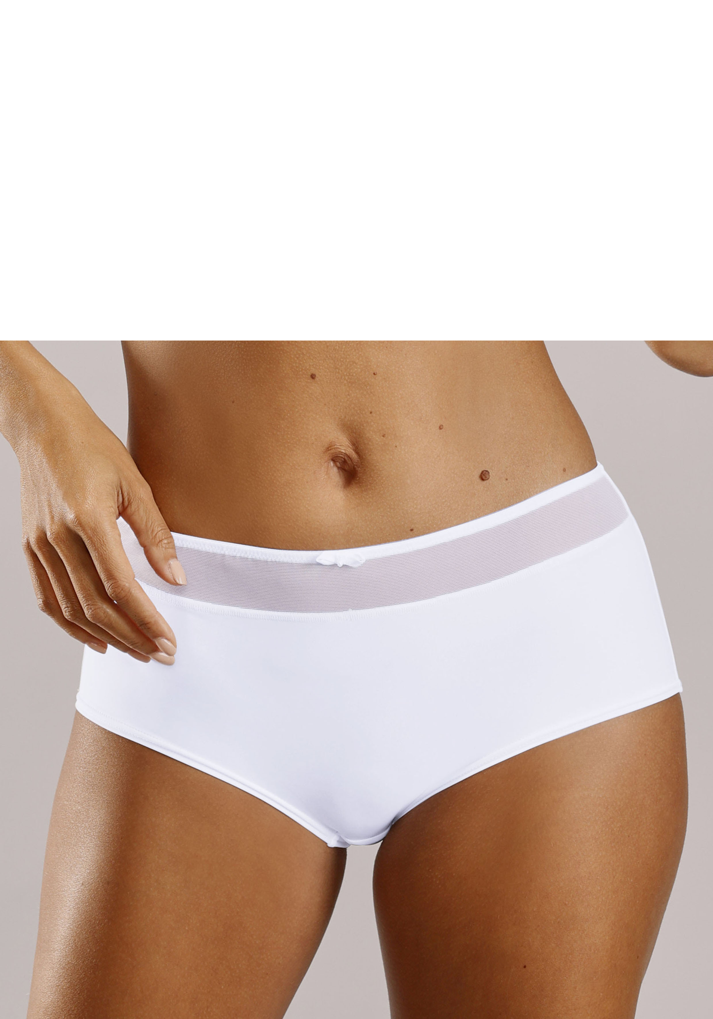 Nuance by Lascana Panty mit transparentem Bund und Zierschleife