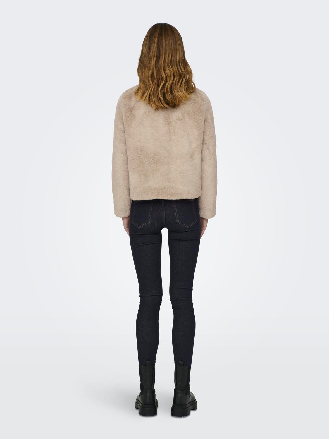 ONLY Fellimitatjacke »ONLNEWVIDA LIFE FAUX FUR JACKET OTW CC« ohne Kapuze Kunstfaser,
