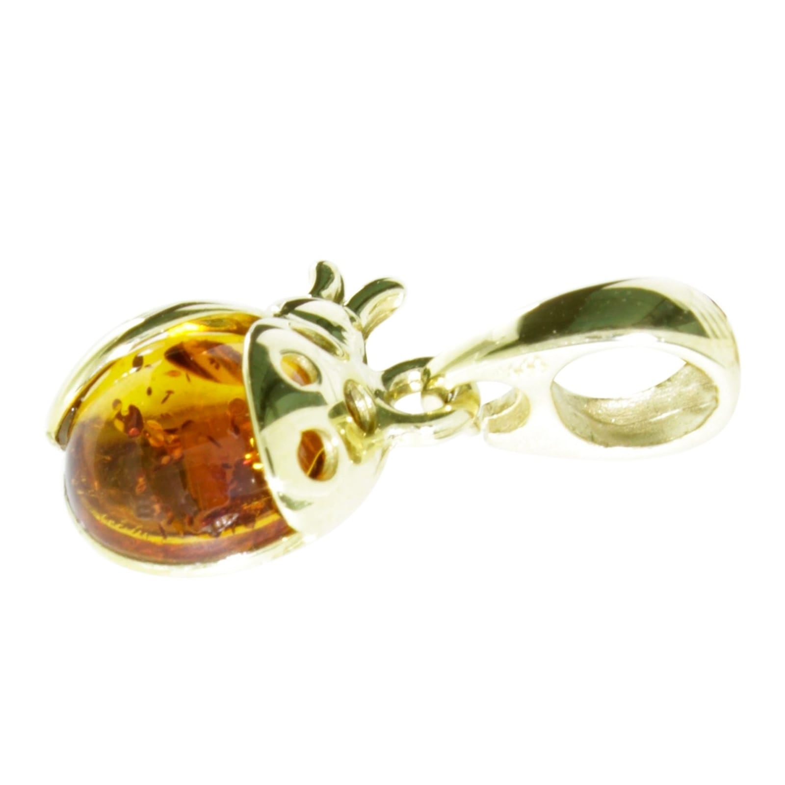OSTSEE-SCHMUCK Kettenanhänger »- Marienkäfer - Silber 925/000, vergoldet - Bernstein«