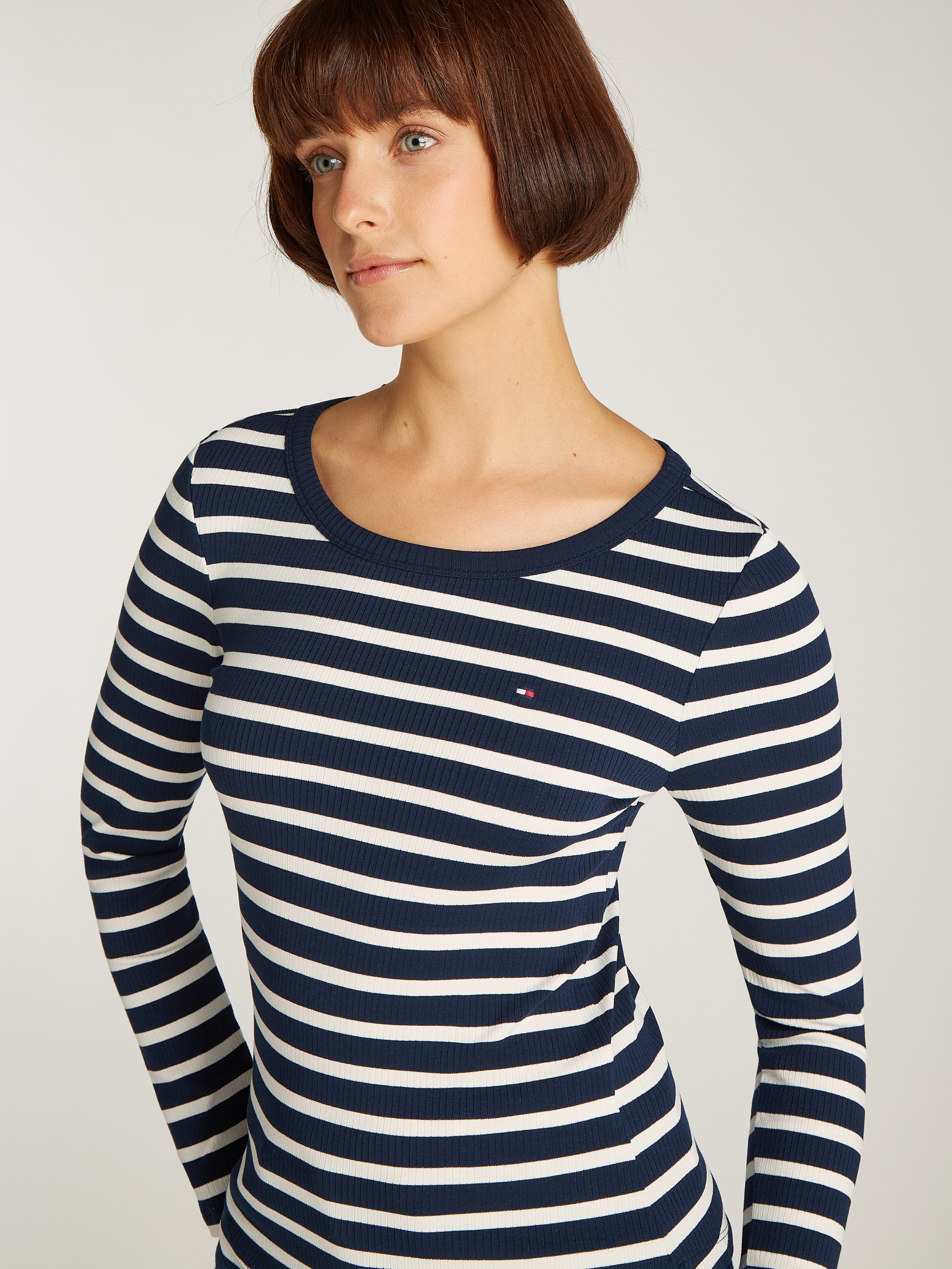 Tommy Hilfiger Kurzarmshirt »5X2 RIB C-NK SS«, mit Rundhals, Kurzarm