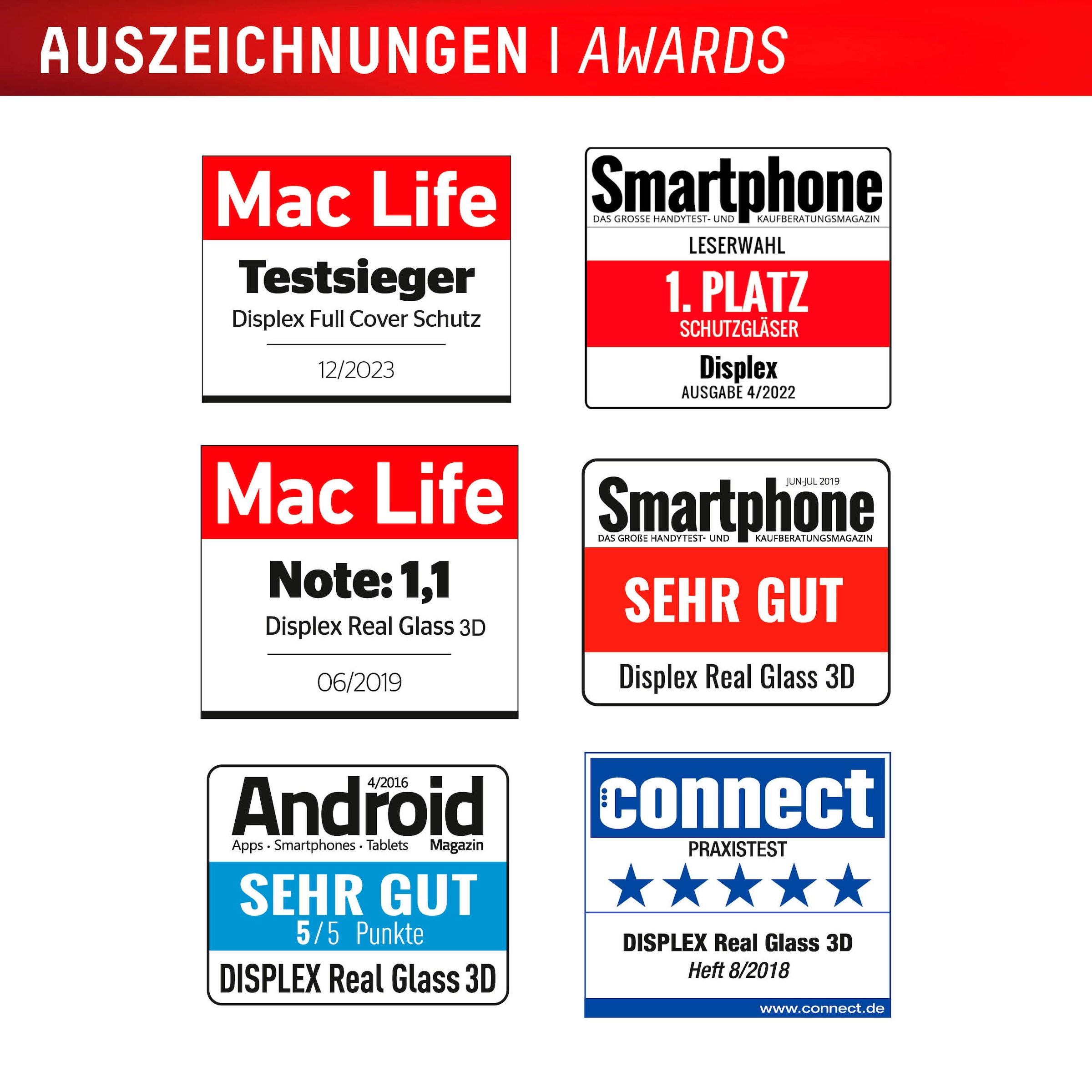 Displex Displayschutzglas »Real Glass FC«, für Samsung Galaxy S24+-Samsung Galaxy S25+, Displayschutzfolie Displayschutz kratzer-resistent 10H splitterfest