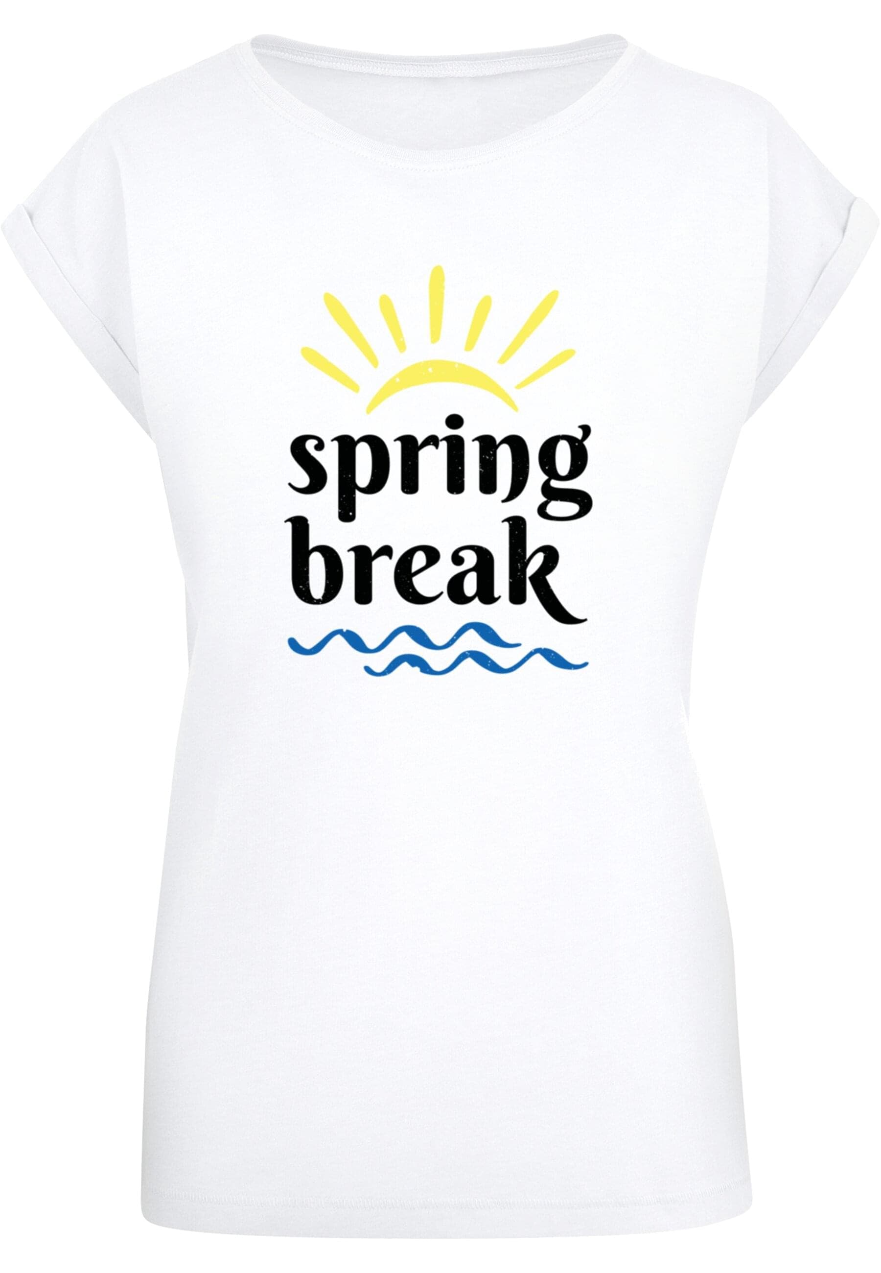 Merchcode T-Shirt "Merchcode Damen Ladies Spring break - Extended Shoulder günstig online kaufen