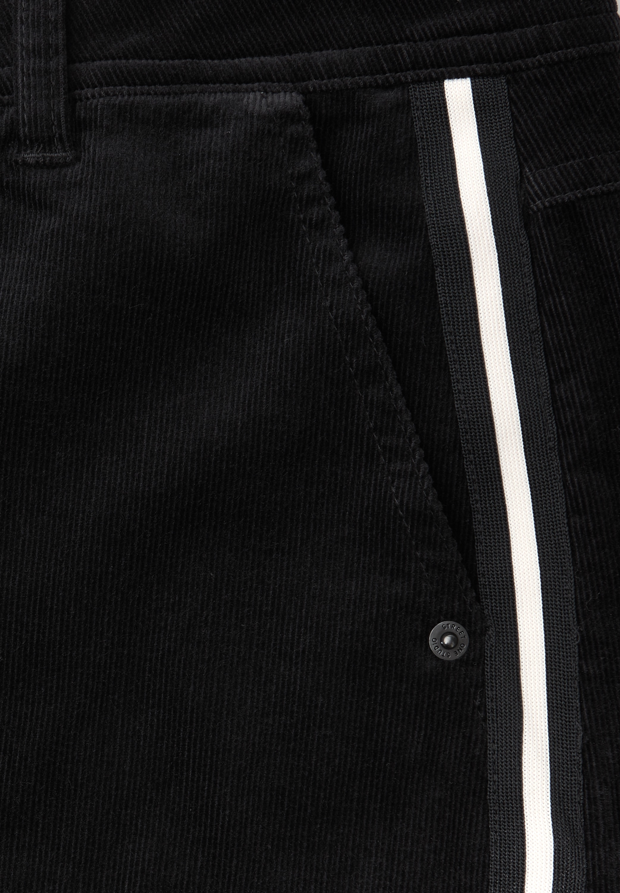 STREET ONE STUDIO Cordrock mit Galonstreifen