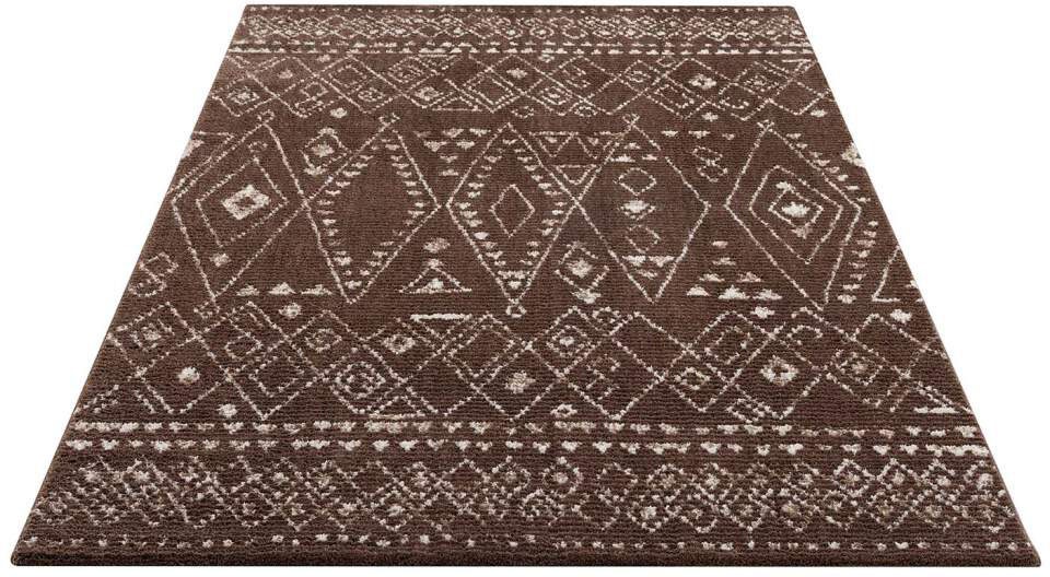 Carpet City Teppich »April 2292«, rechteckig, 10 mm Höhe, Läufer, weich durch Microfaser, Boho Ethno Look, Wohnzimmer