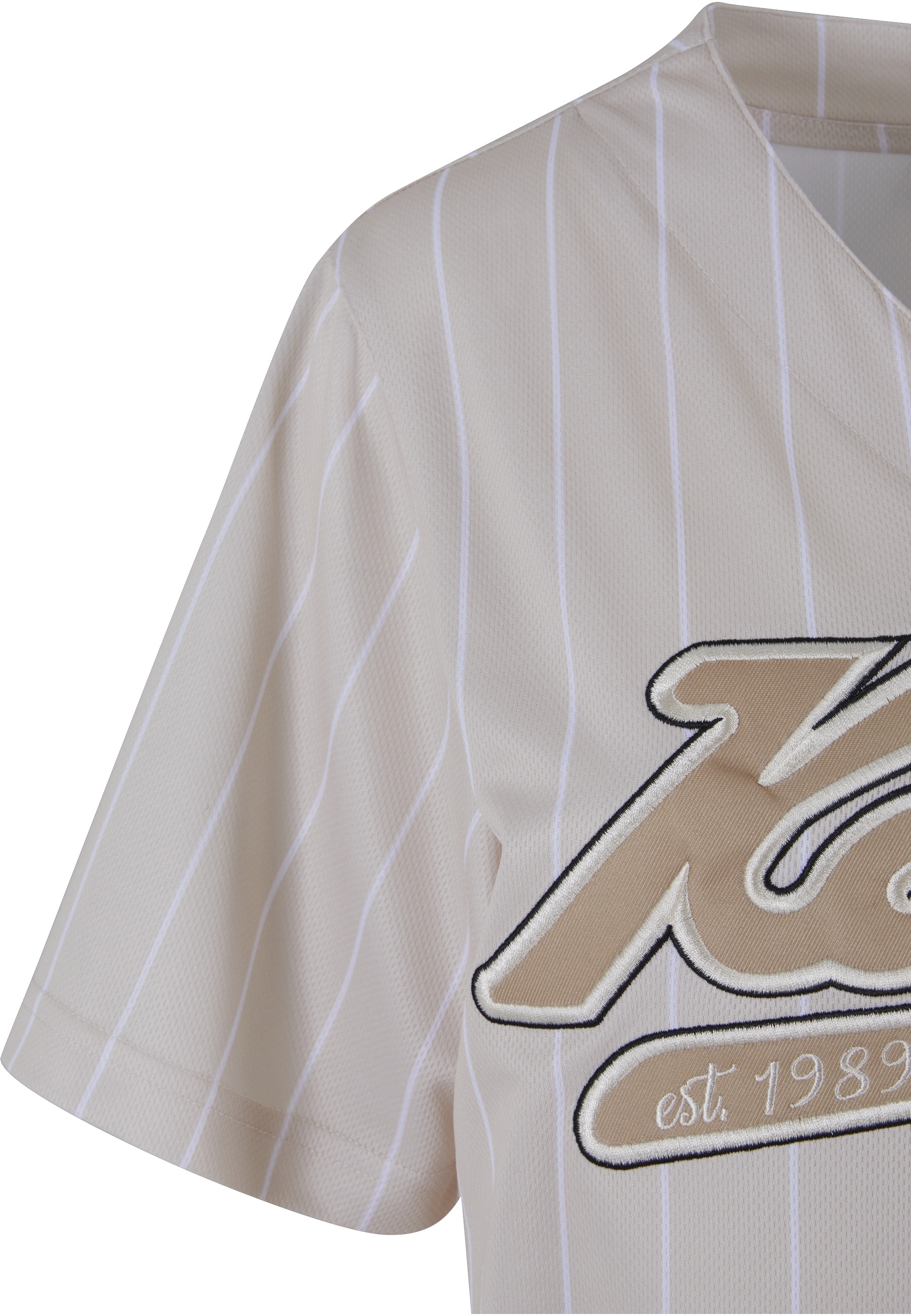 Karl Kani Kurzarmshirt »Karl Kani Damen KW233-035-1 KK Varsity Pinstripe Baseball Shirt« 1