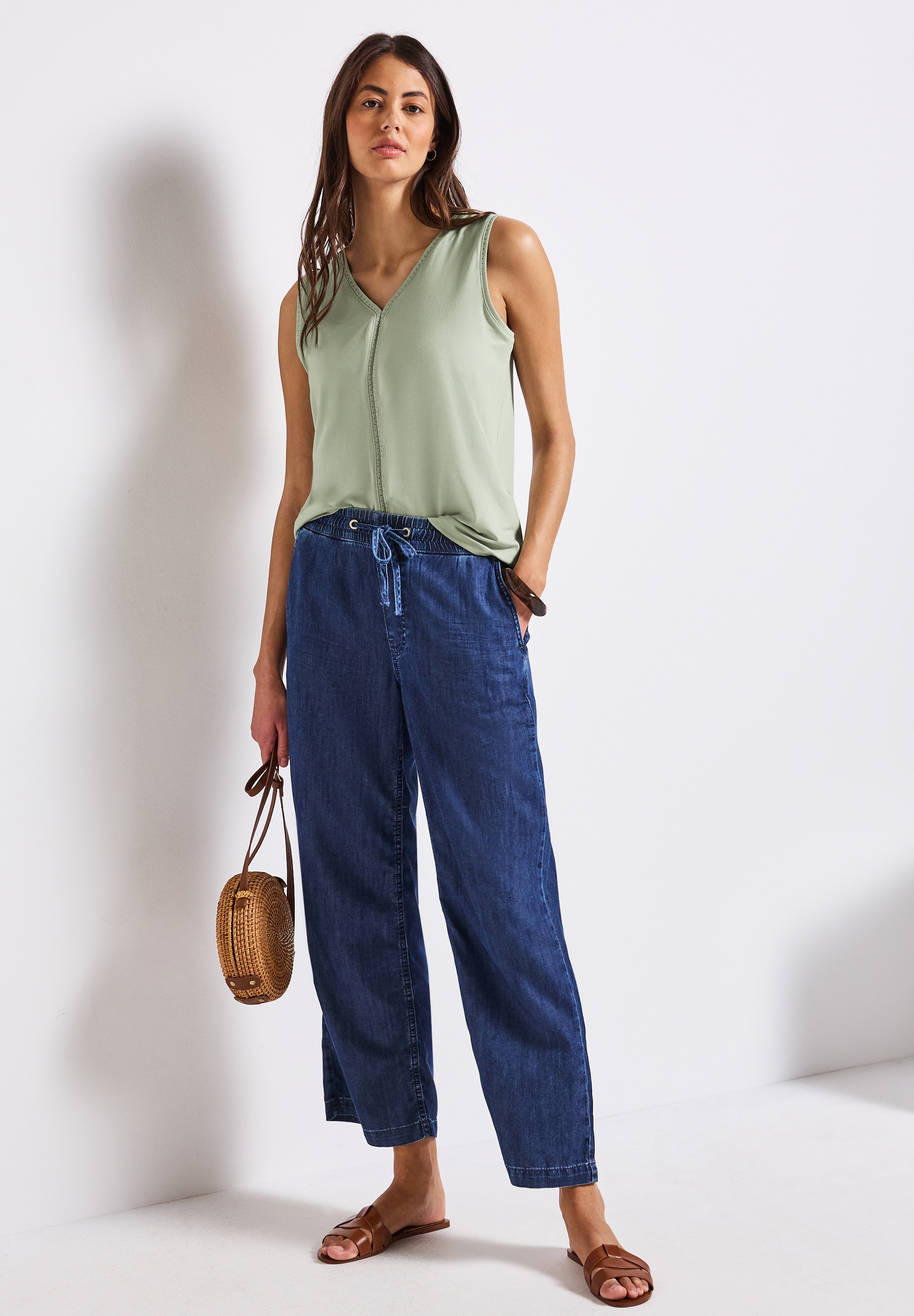 STREET ONE Shirttop, mit Häkel Details