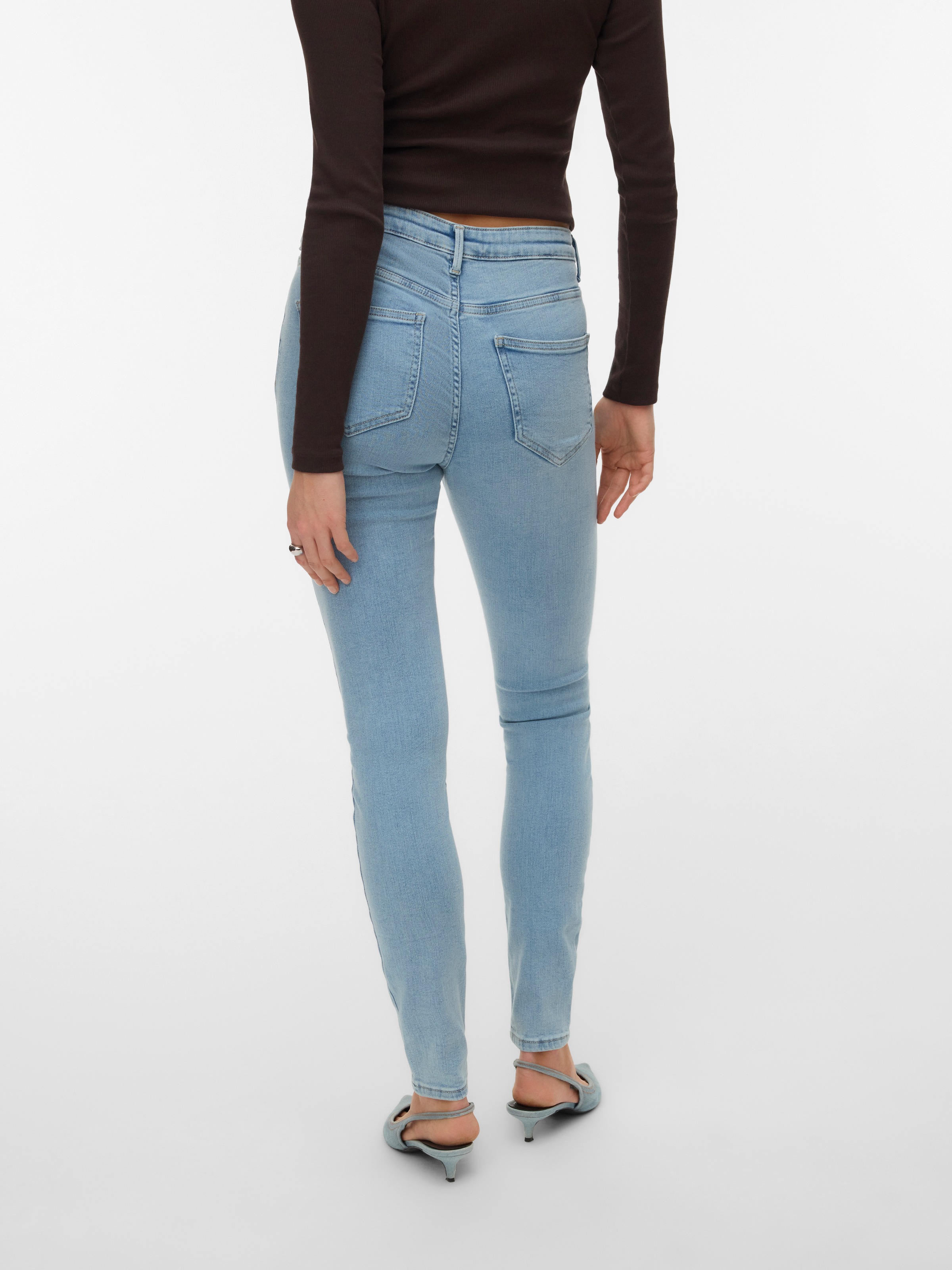 Vero Moda Skinny-fit-Jeans "VMPOLLY MR SKINNY JEANS RA3056 NOOS" Baumwollmi günstig online kaufen