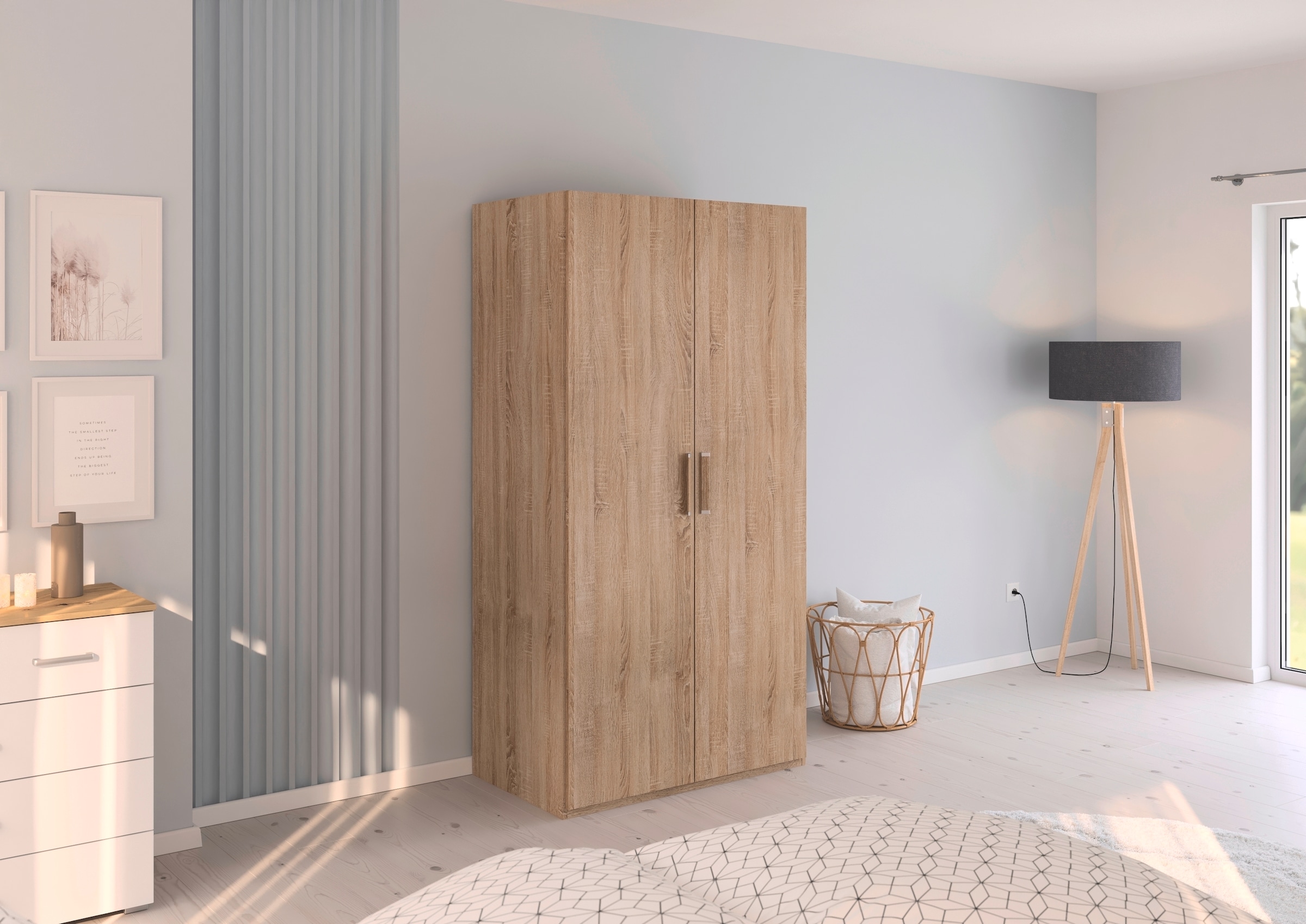 rauch Drehtürenschrank »Kleiderschrank Schrank Garderobe Schlafzimmerschrank EVELYN«, (in 2 Höhen 197 oder 210 cm erhältlich), in elegantem Stil, viel Stauraum 4 Breiten und 2 Höhen MADE IN GERMANY