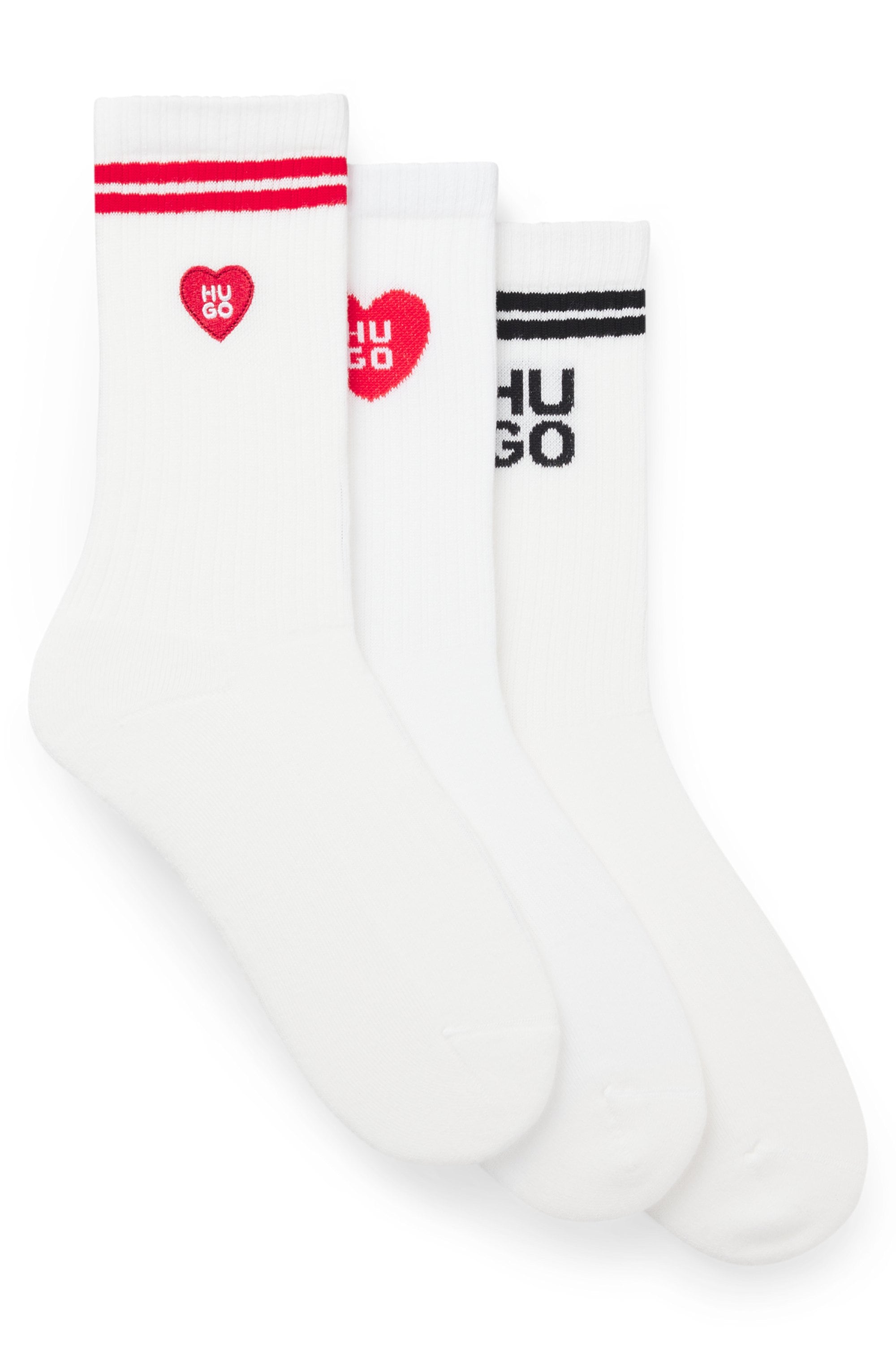 HUGO Underwear Socken Packung, 3 Paar tlg. verstärkte Fersen- und Zehenpart günstig online kaufen