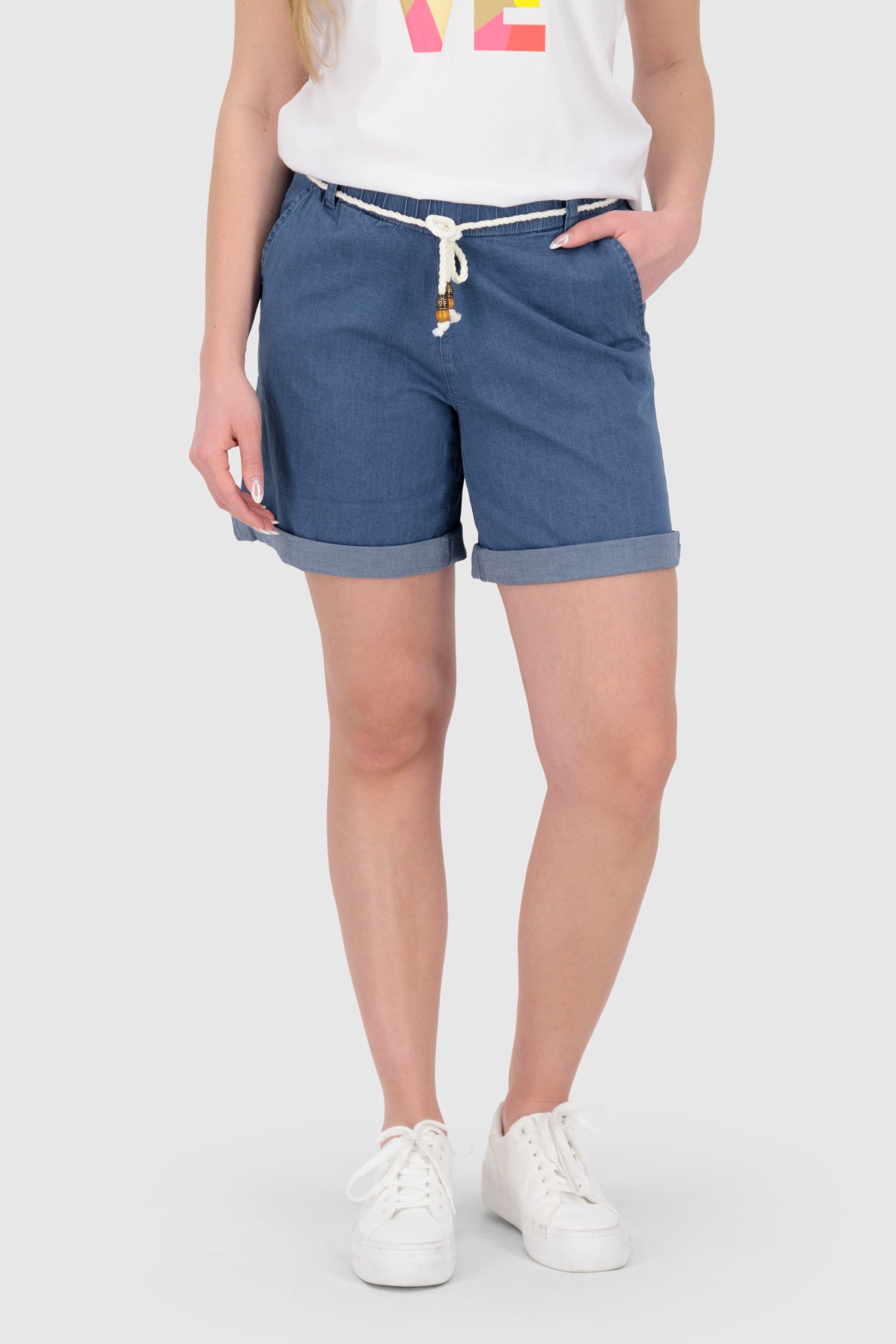 Alife & Kickin Shorts »Damen CristinaAK A Jeansshorts, kurze Hose«  Kurzhose aus Baumwoll-Materialmix mit Relaxed Fit und Gummibund