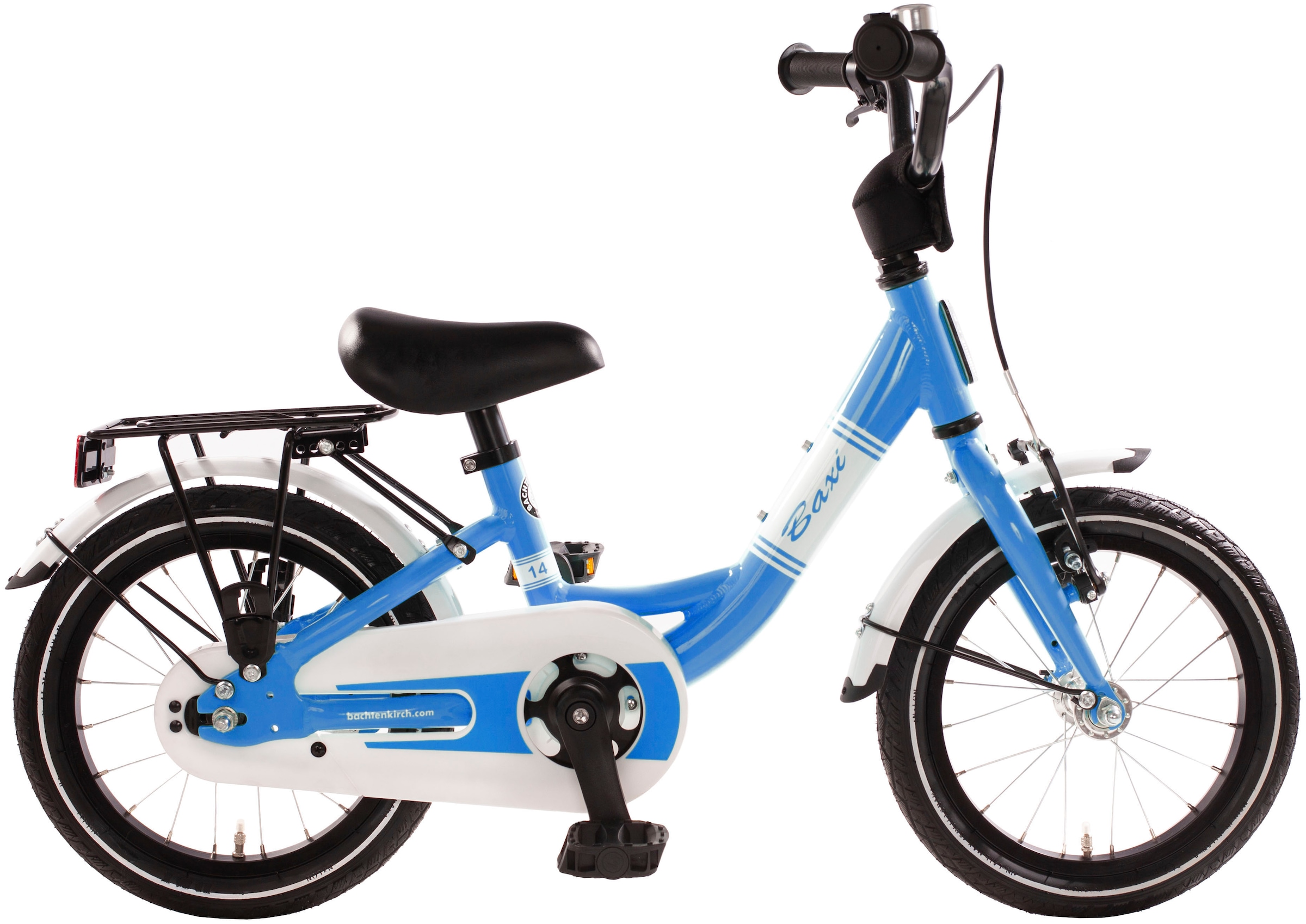 Bachtenkirch Kinderfahrrad "14" Baxi - blau", 1 Gang, ohne Schaltung, (Packung), Alu Kinderfahrrad mit Vollausstattung, 