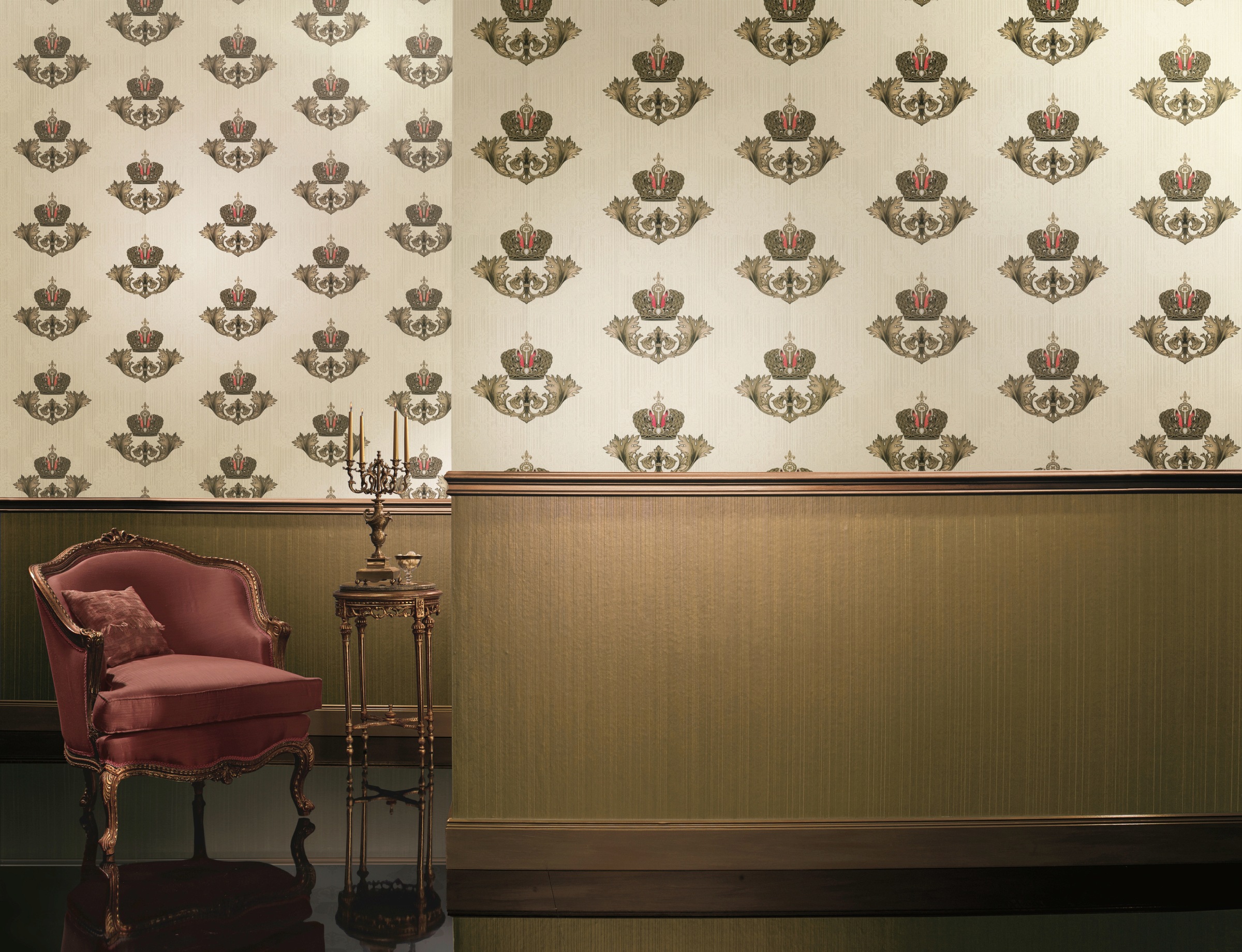 Glööckler Vliestapete Streifen | längsgestreift | schimmernd moderne Tapete für Wohnzimmer Schlafzimmer Küche