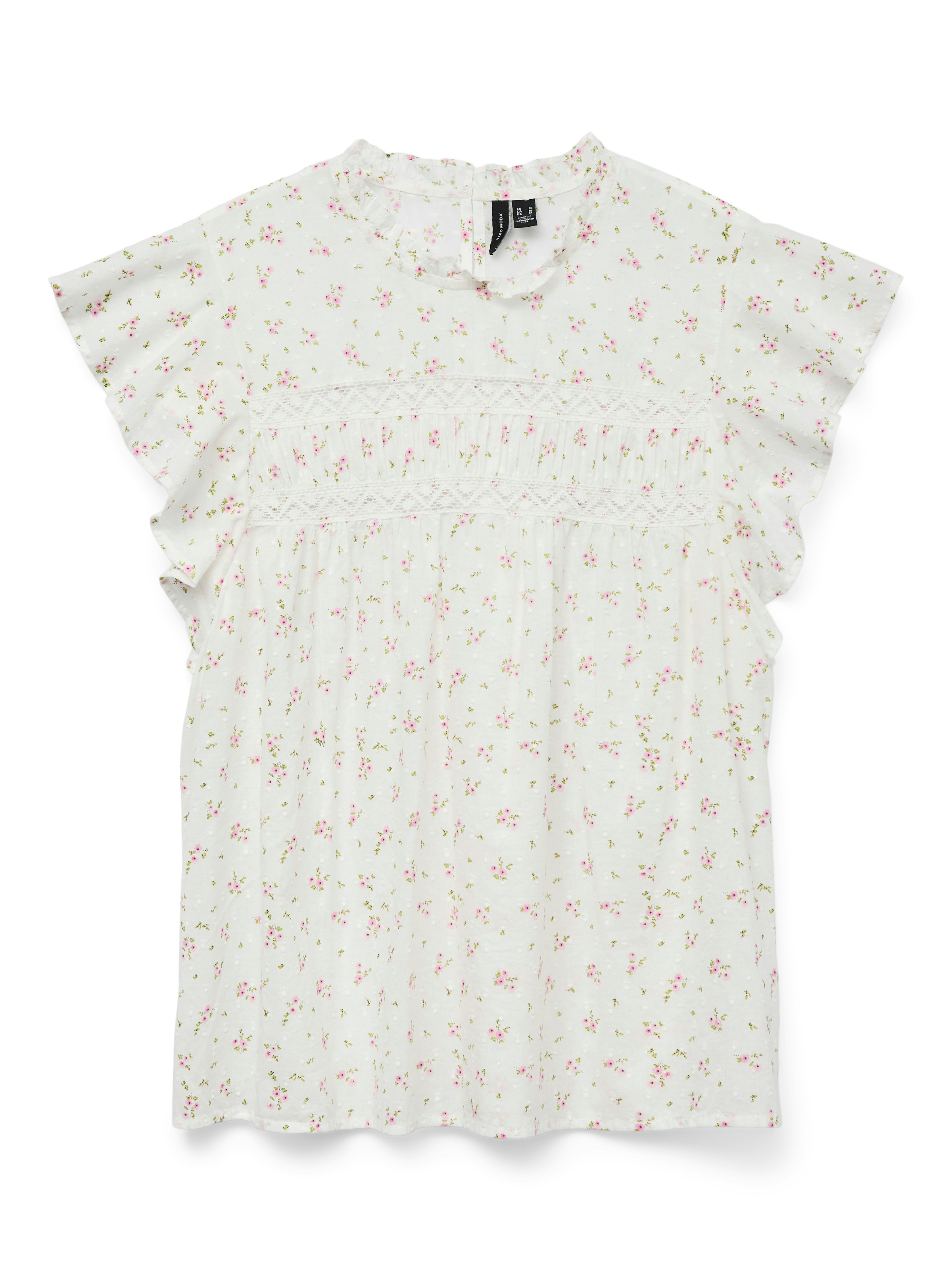 Vero Moda Blusenshirt »VMTRINE SL LACE TOP WVN NOOS«