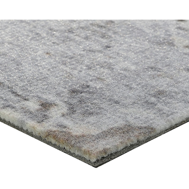 Infloor Teppichfliese »Velour Steinoptik Marmor grau«, rechteckig, 14 Stück,  4 m², 25 x 100 cm, selbsthaftend, für Stuhlrollen geeignet bestellen | BAUR
