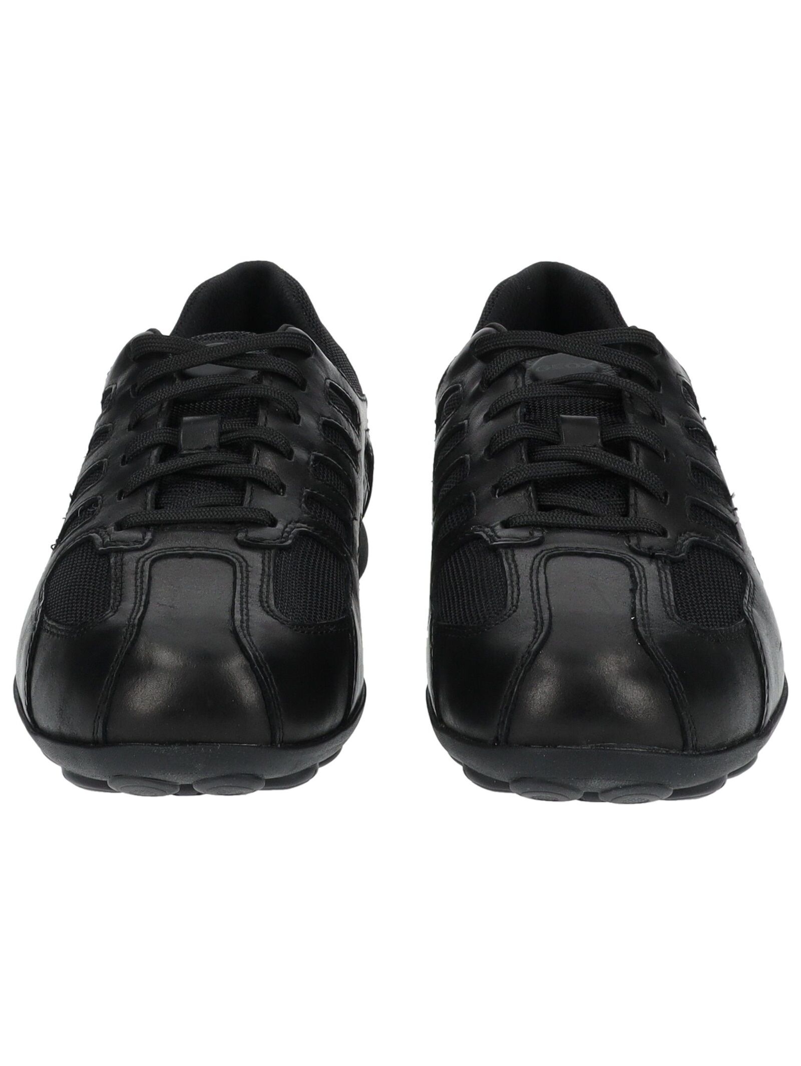 Sneaker GEOX "Geox Sneaker Leder/Mesh", Herren, Gr. 42, schwarz (schwarz, schwarz), Leder, Textil, Schuhe Sneaker 2