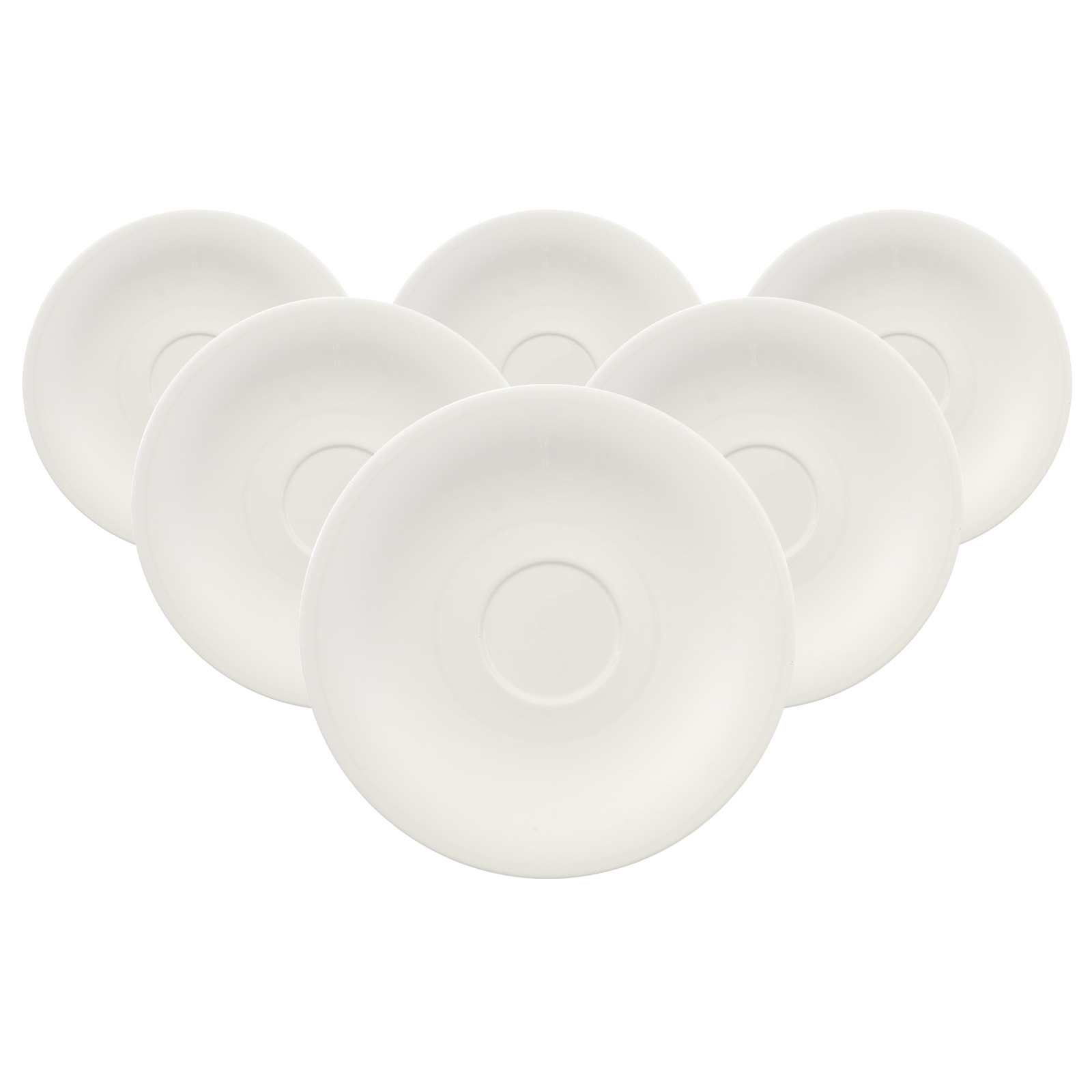 Villeroy & Boch Untertasse "Cappuccinountertassen New Cottage Basic ø 19 cm 6er Set weiß"