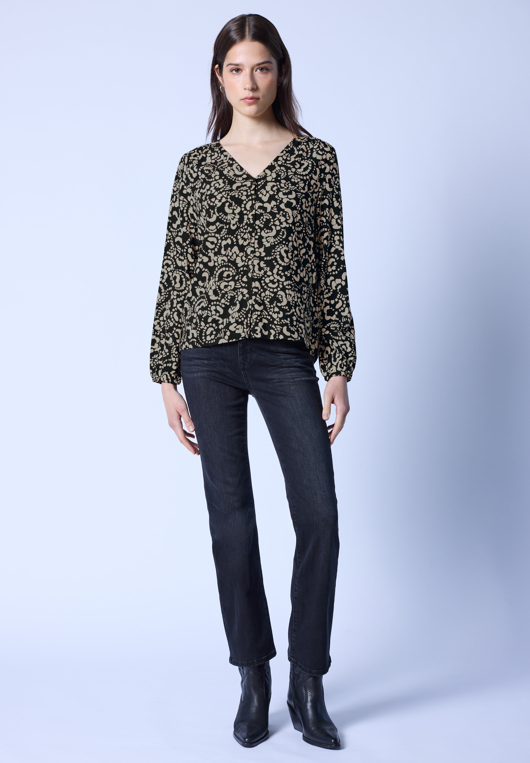 Thumbnail - STREET ONE STUDIO Langarmbluse mit grafischem Muster