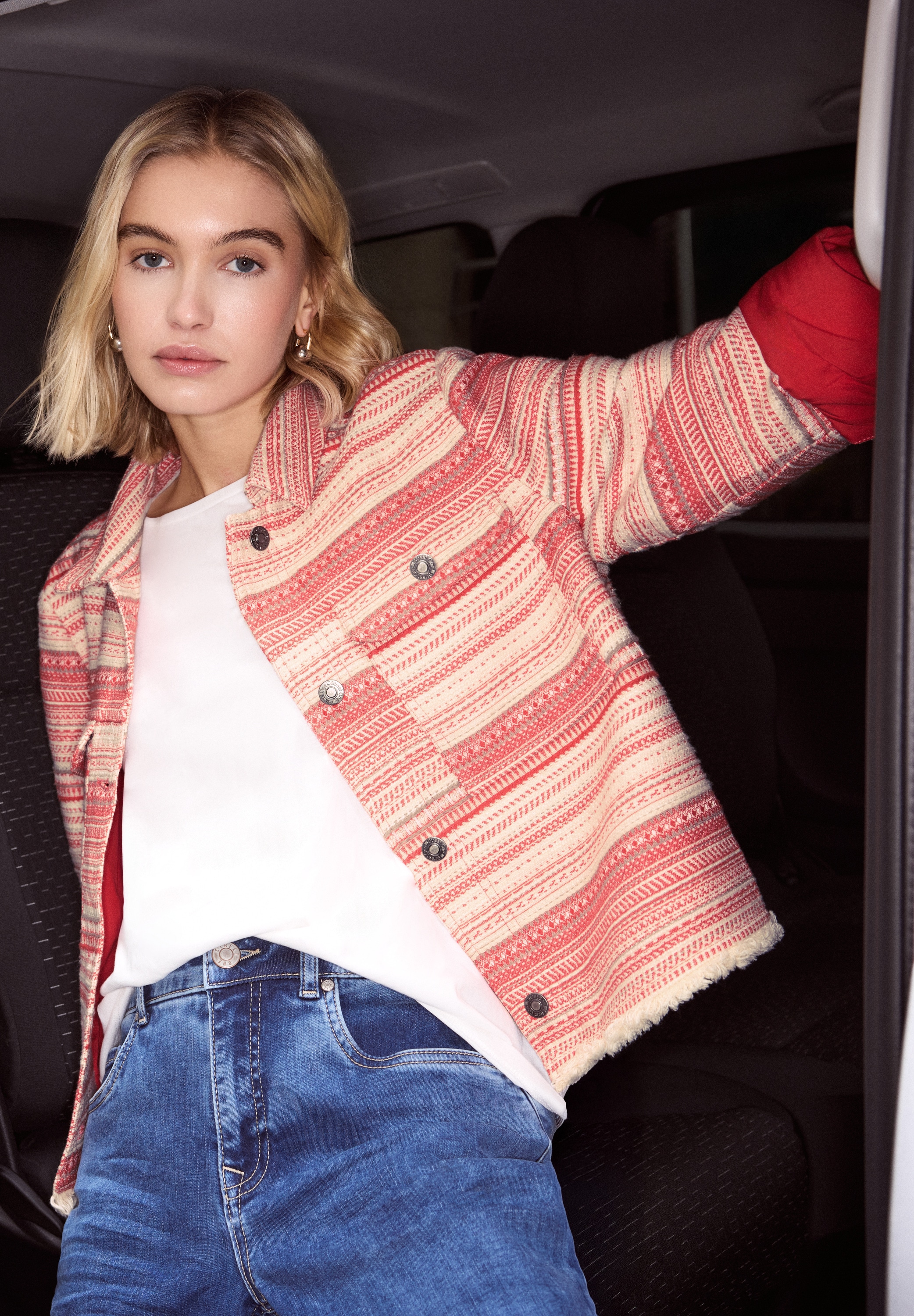 STREET ONE STUDIO Blouson ohne Kapuze mit buntem Streifenmuster günstig online kaufen