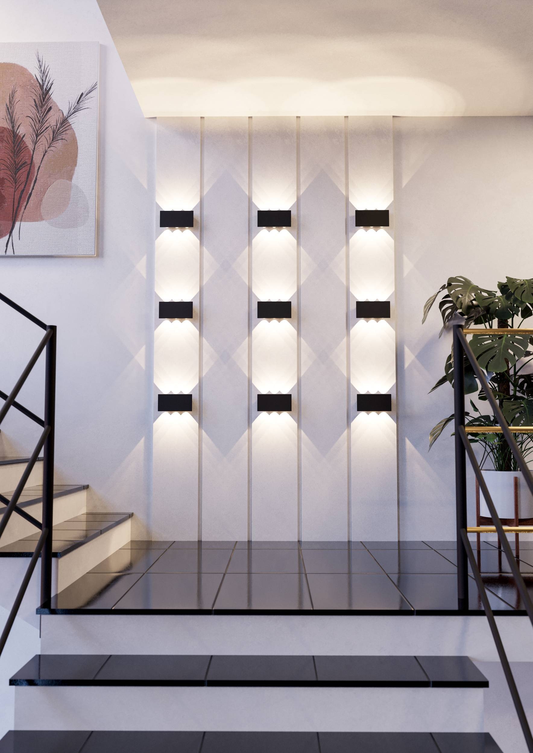 EGLO Wandleuchte »Talamello Wandlampe, Wandspot, Metall, indirekte Beleuchtung, Lampe« LED-Modul 1 Stk. Warmweiß Wand-/Deckenleuchte - L20 x H10 x AL4 cm - schwarz - 6W inkl.