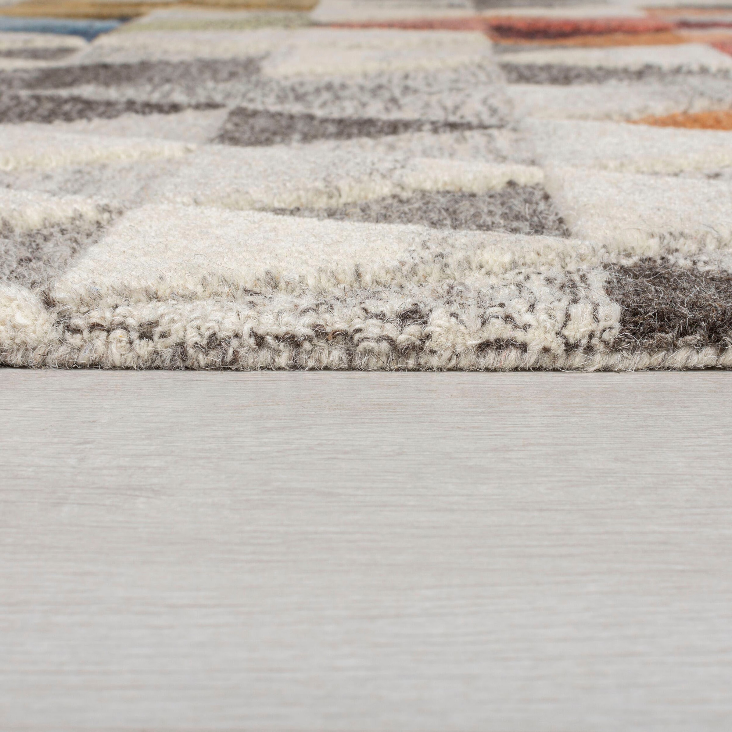 FLAIR RUGS Läufer »Amari«, rechteckig, 10 mm Höhe, Wollläufer Multi