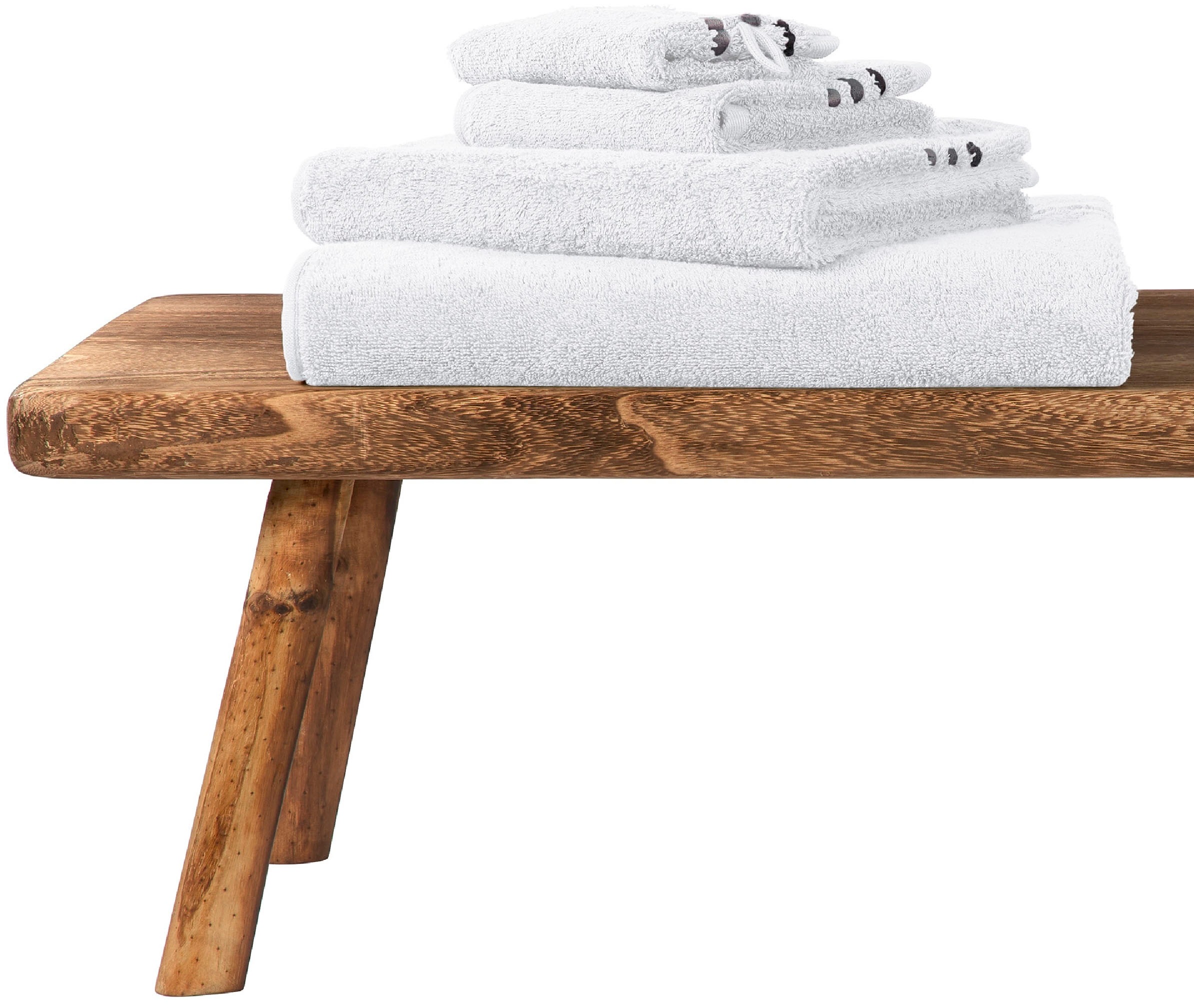 Schiesser Waschhandschuh "Skyline Color aus 100 % Baumwolle mit eleganter Streifenbordüre" OEKO-TEX MADE IN GREEN