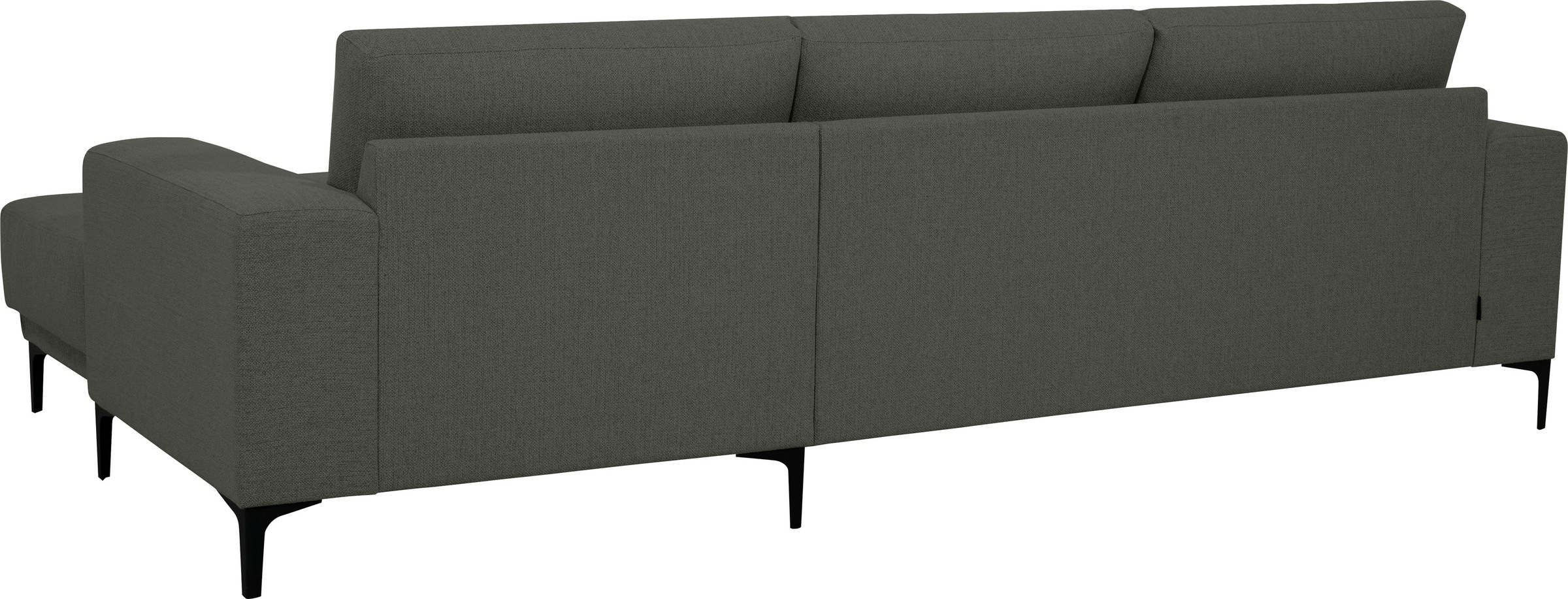OTTO home Ecksofa »Xander, L-Form« Breite 280 cm, Soft-Touch Chenille, schwarze Metallfüße