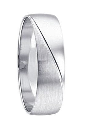 Trauring FIRETTI "Schmuck Geschenk Gold Hochzeit Ehering Trauring "LIEBE" Gr. 18, weiß (weißgoldfarben), Fingerringe, Damen, 18, ohne Brillant, Weißgold 375, 6mm, Trauring, Made in Germany, wahlweise mit oder ohne Brillant