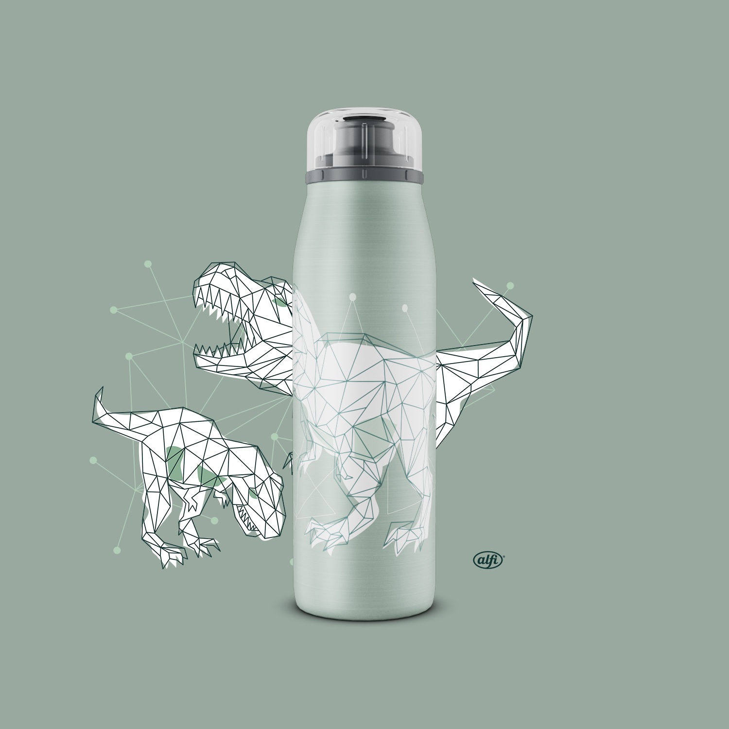 Alfi Isolierflasche »KIDS ISO BOTTLE, Edelstahlkörper, spülmaschinenfest«, (1 tlg.), 12h heiß & 24h kalt, Trinköffnung mit konsistentem Trinkfluss