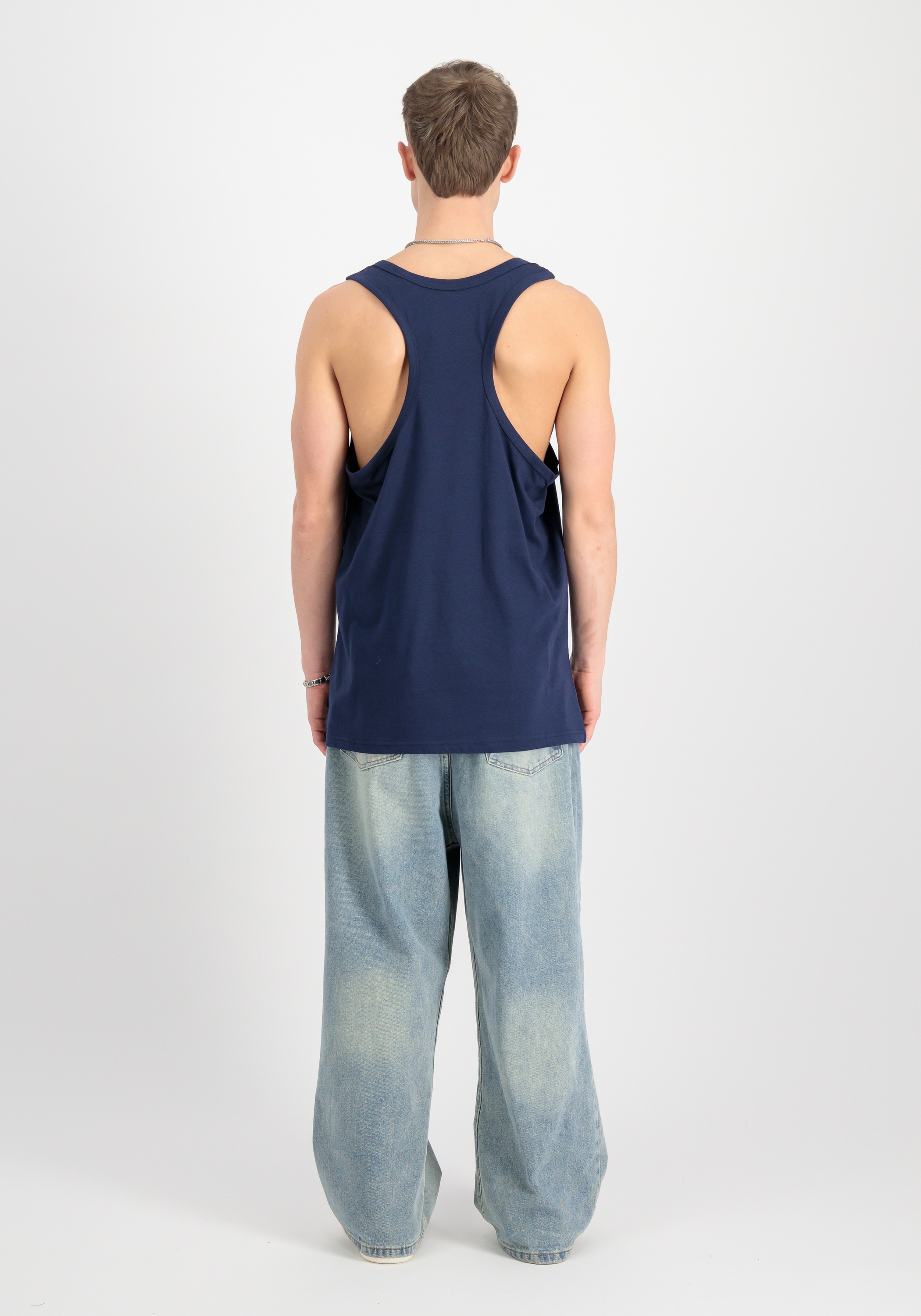 Muscleshirt ALPHA INDUSTRIES "Alpha Essentials RL Tank", Herren, Gr. S, blau (ultra navy), Obermaterial: 100% Baumwolle, Shirts 3