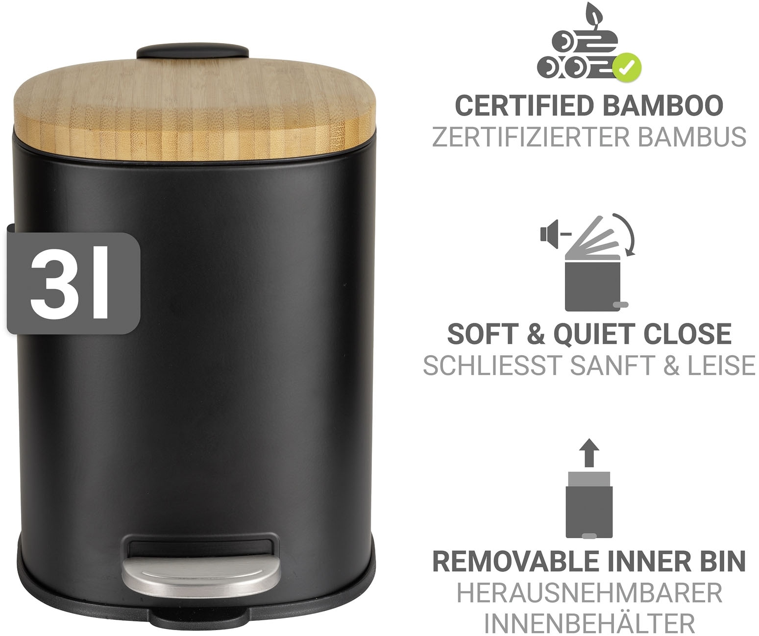 WENKO Kosmetikeimer »Fianema« 1 Behälter