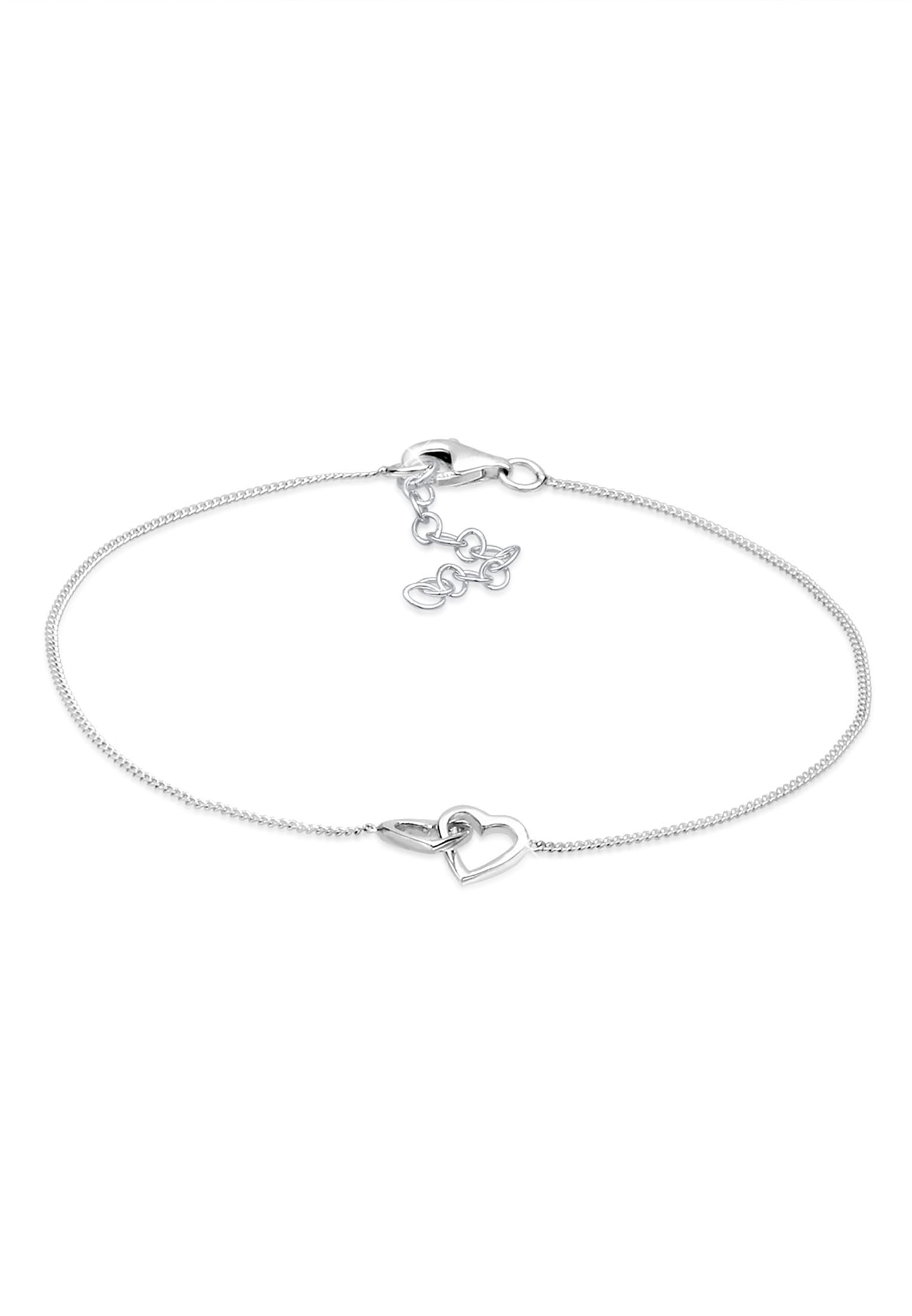 ELLI Damen Armband "Herzen Verschlungen Lovely 925 Silber", 19cm, ohne Stein, Silber 925 (Sterlingsilber), silber, Silber 925 (Sterlingsilber),