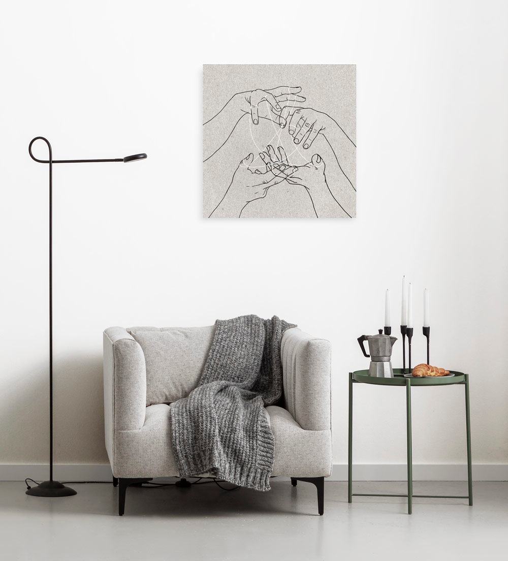 Komar Leinwandbild "Puppet Show - Größe 60 x 60 cm" Natur 1 Stk. tlg. Keilr günstig online kaufen